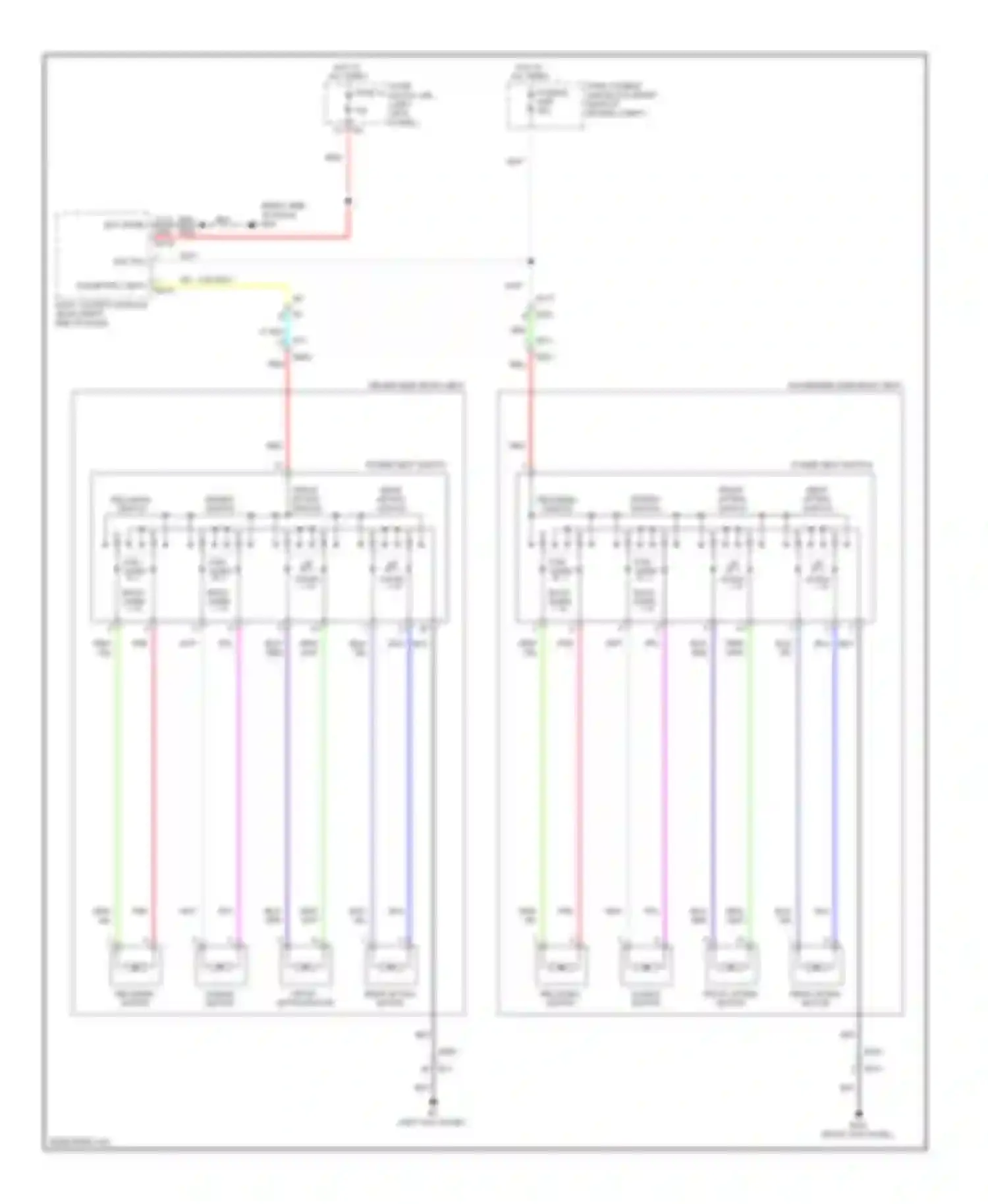 Wiring diagram sliding switch for Infiniti FX35 II facelift (2011-2013) (1 of 1)