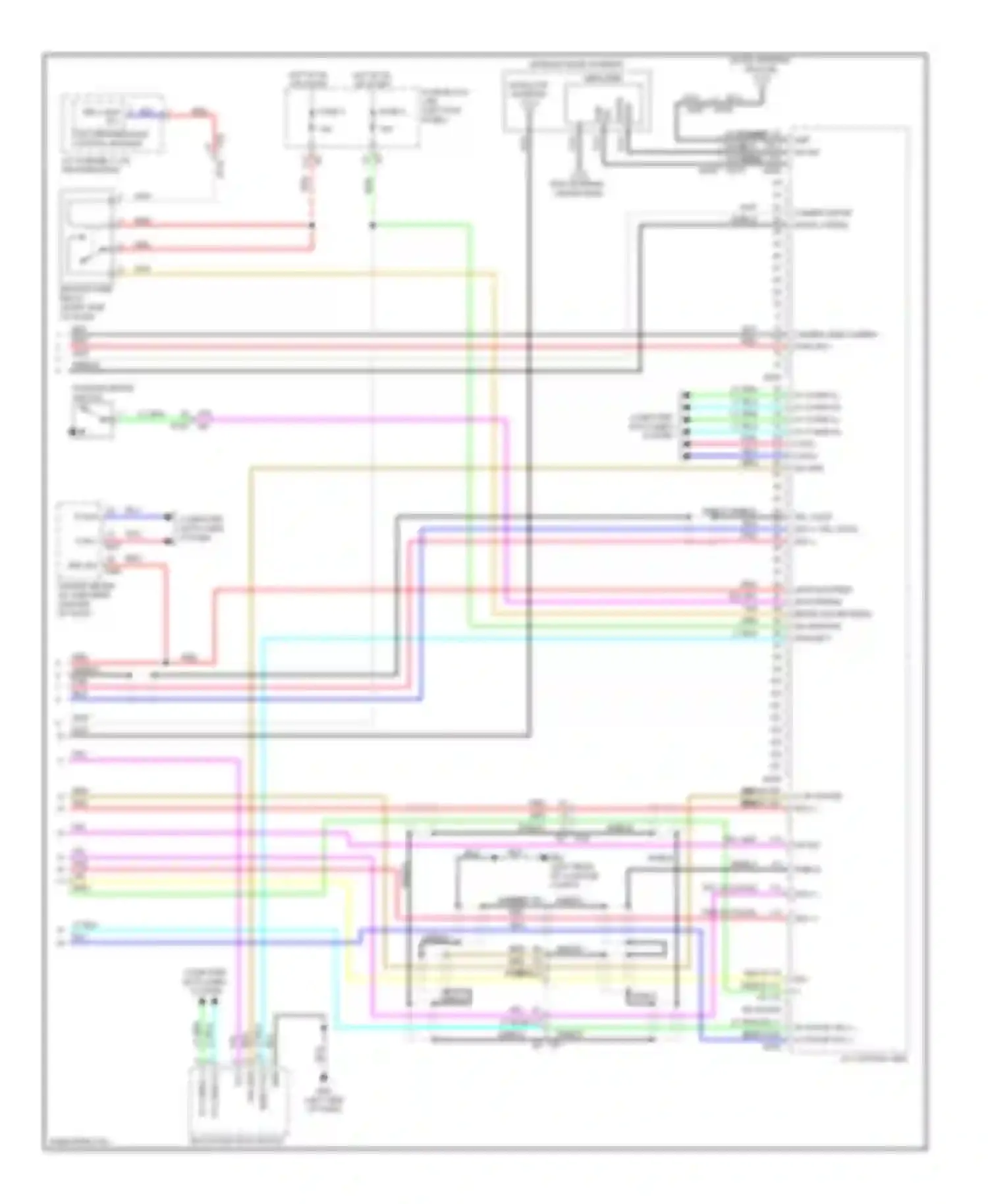 Wiring diagram vehicle speed sig parking brake sig reverse sig ignition sig eject sig ppl for Infiniti FX35 II facelift (2011-2013) (1 of 1)