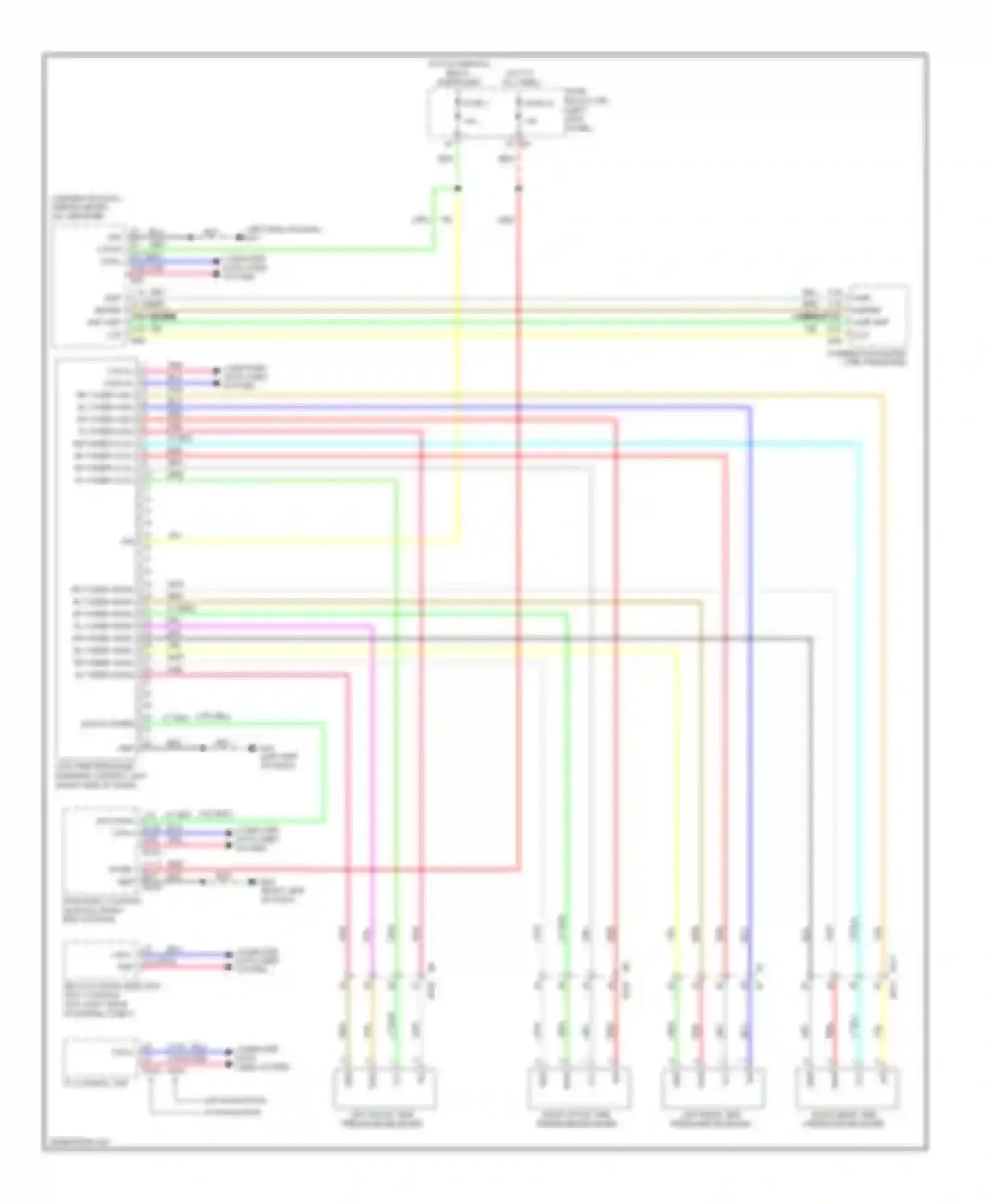 Wiring diagram w/o navigation w/ navigation for Infiniti FX35 II facelift (2011-2013) (2 of 2)