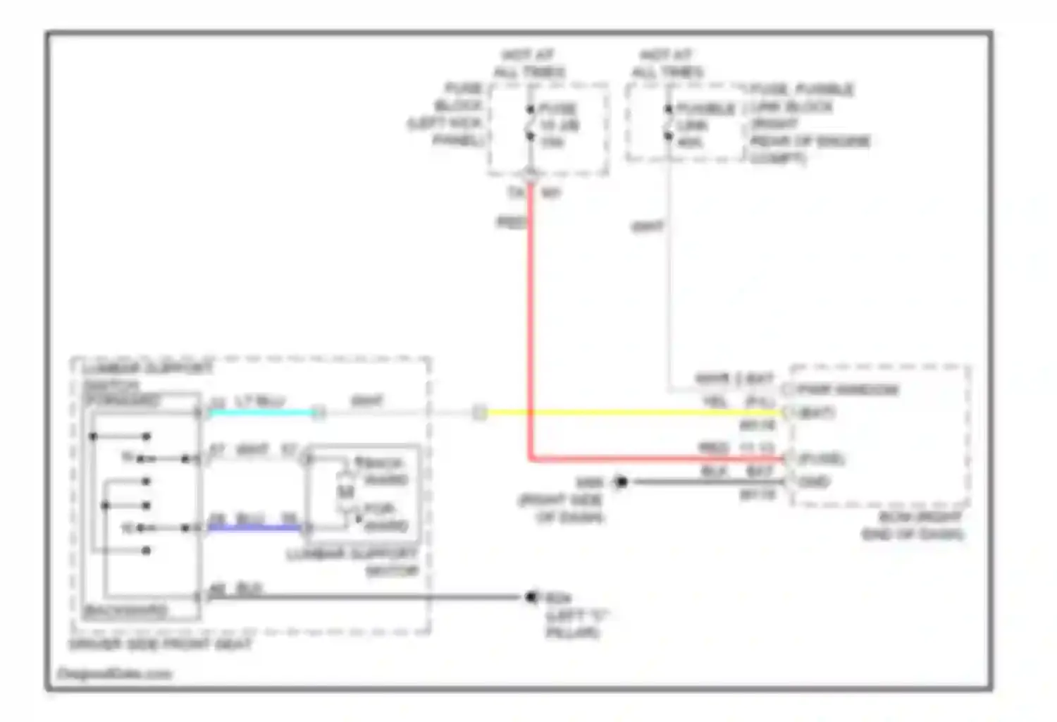 FX35 Infiniti II (2008-2011): Lumbar circuit, without side support