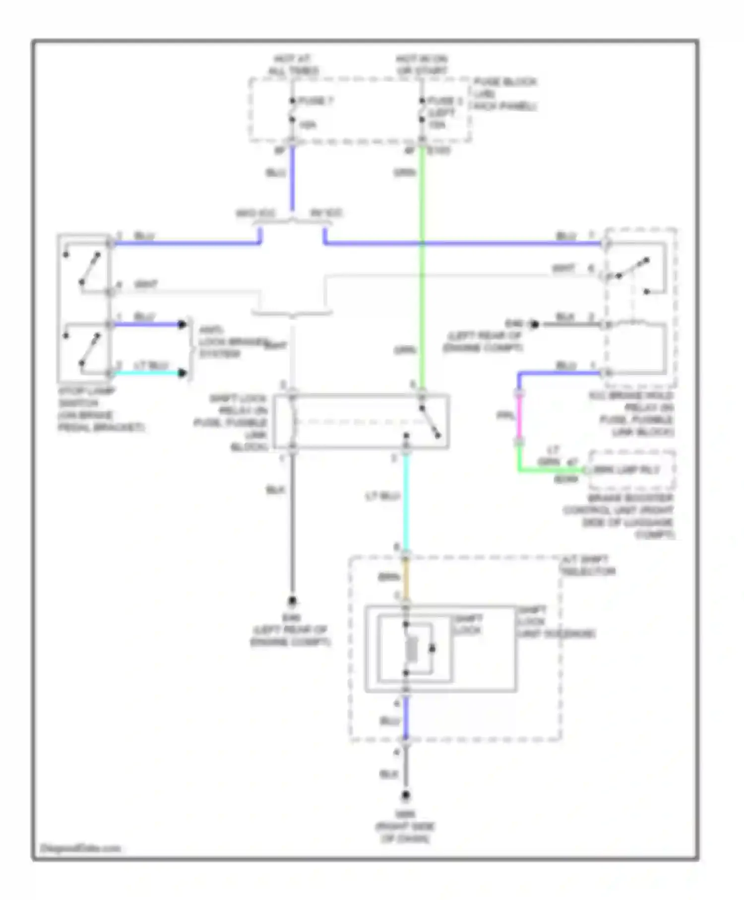 FX35 Infiniti II (2008-2011): Shift interlock circuit
