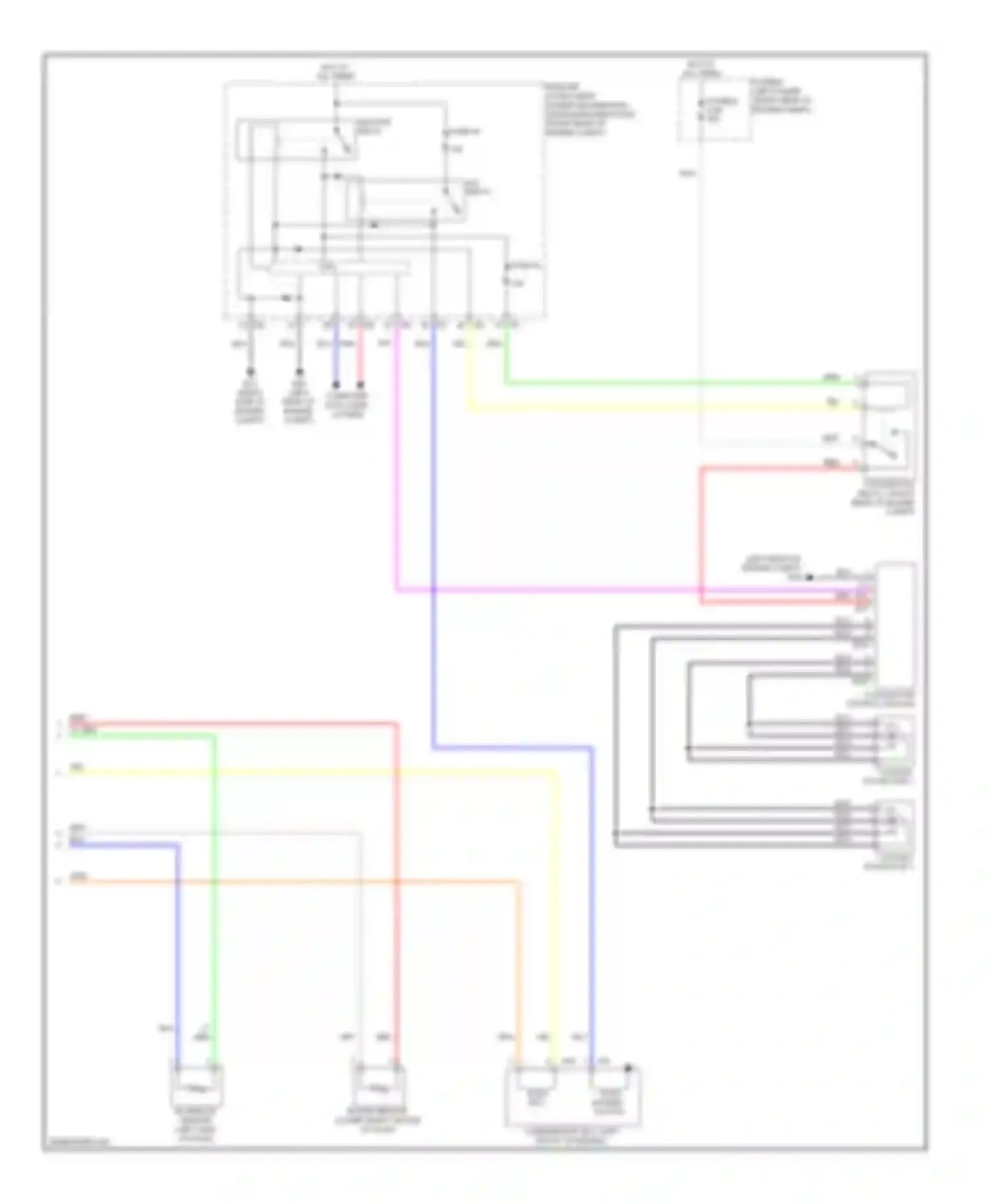 Wiring diagram cooling fan motor 1 for Infiniti FX35 II (2008-2011) (1 of 2)