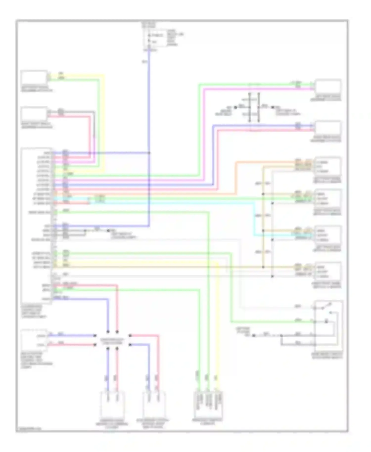 Wiring diagram left front wheel vertical g sensor for Infiniti FX35 II (2008-2011) (1 of 1)