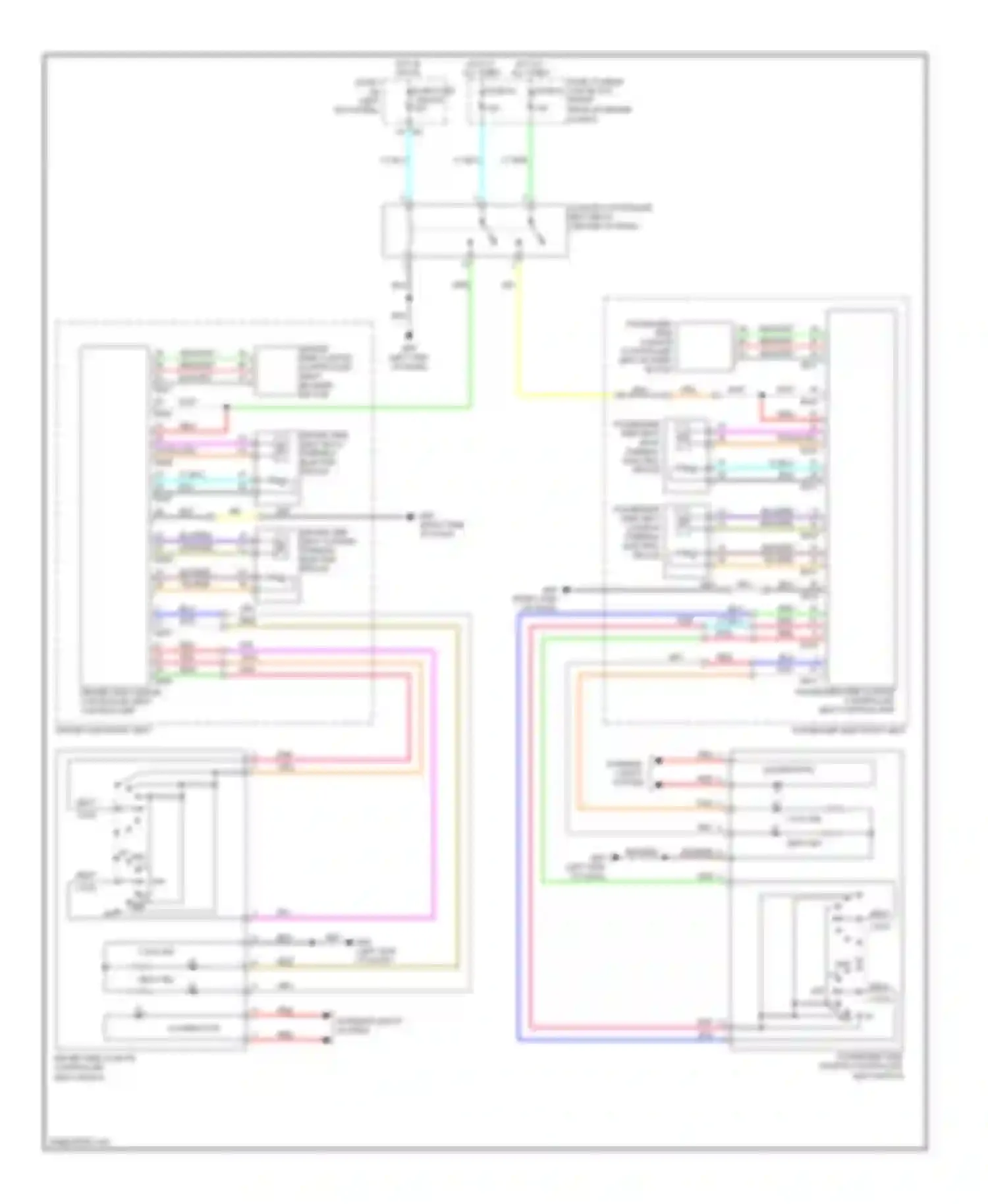 Wiring diagram passenger side front seat for Infiniti FX35 II (2008-2011) (1 of 3)