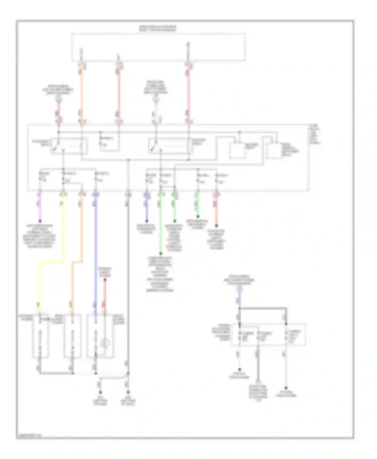 Wiring diagram rear window defogger relay for Infiniti FX35 II (2008-2011) (2 of 2)