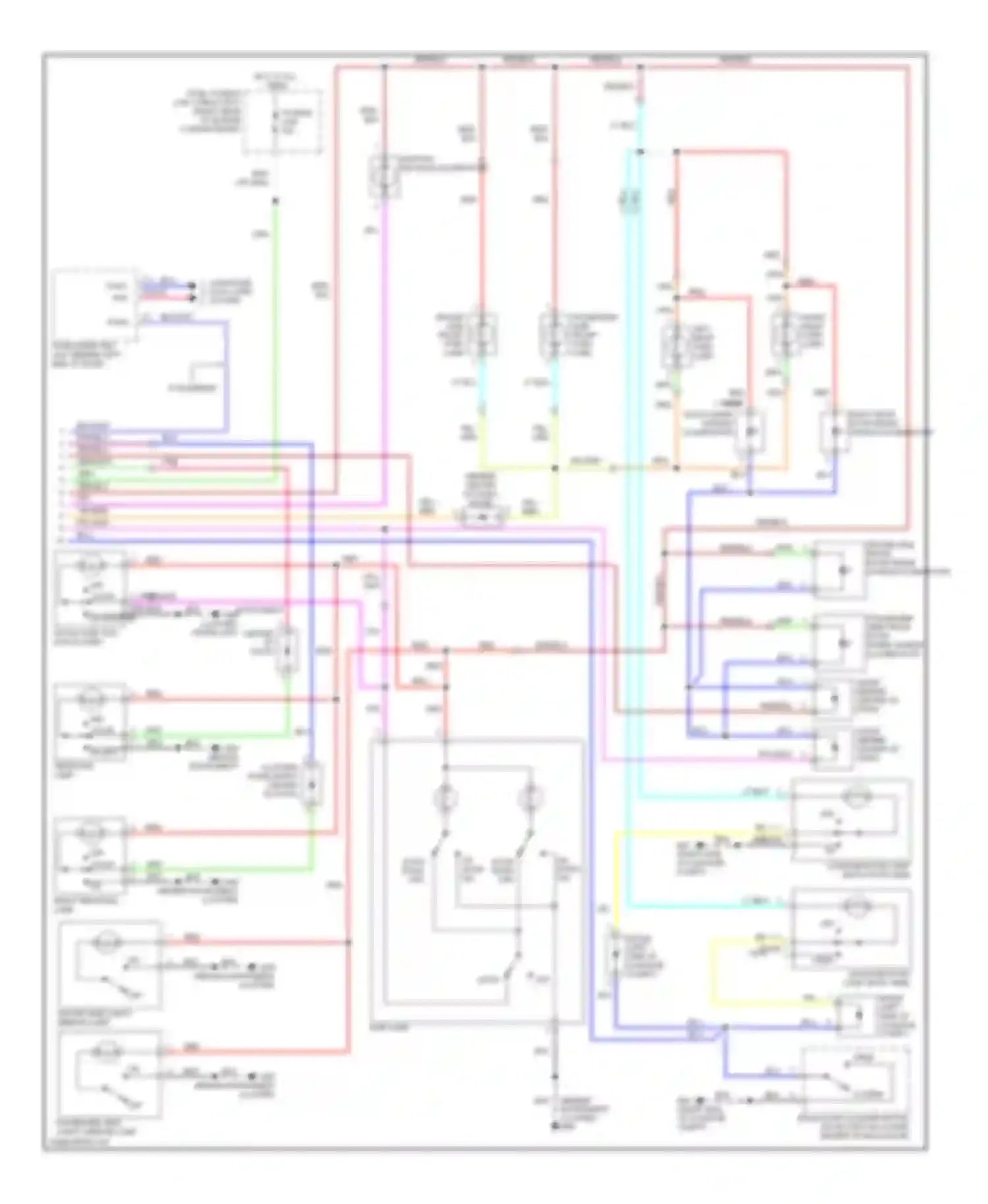 FX45 Infiniti I facelift (2005-2009): Courtesy lamps circuit (2 of 2)