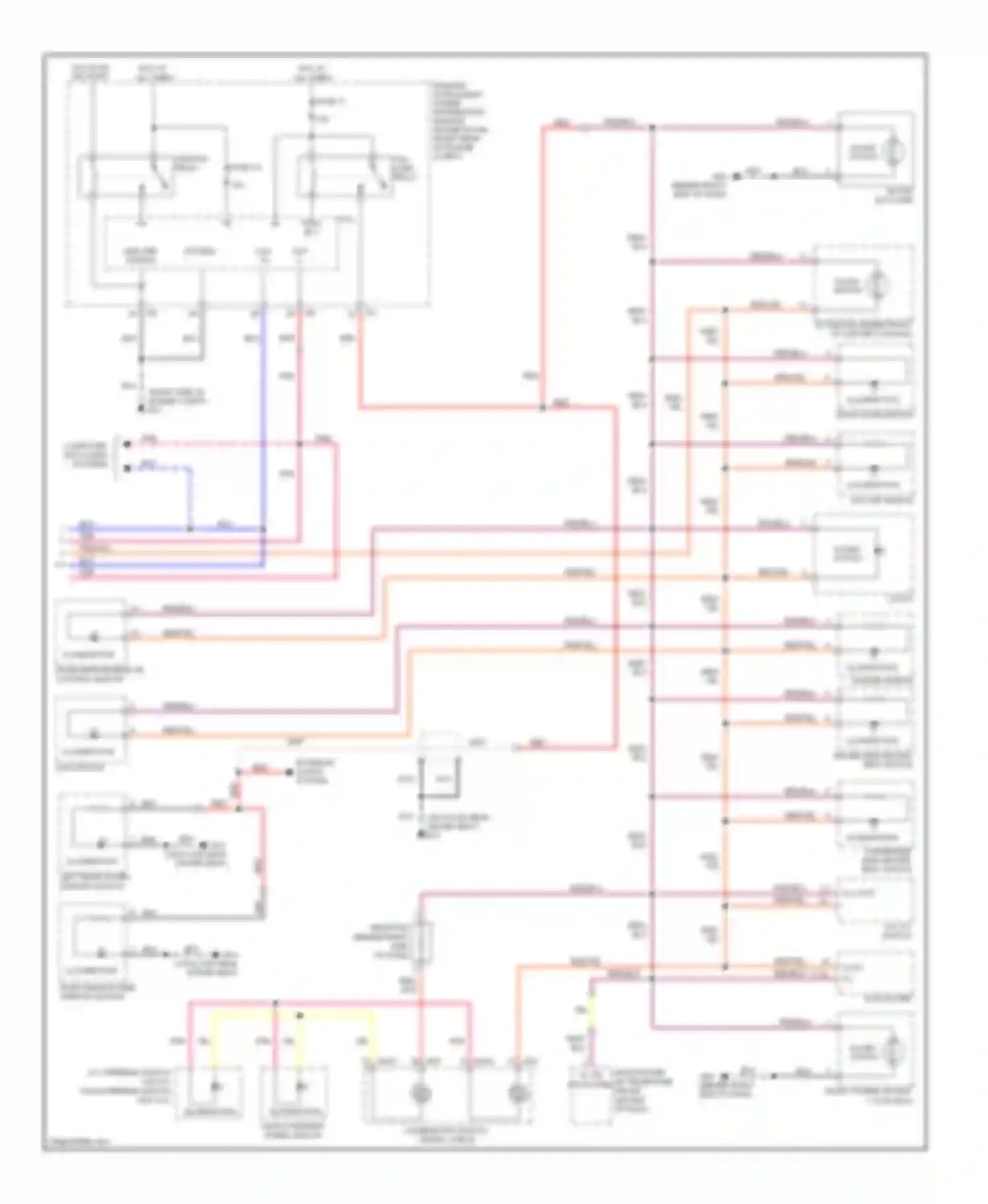FX45 Infiniti I facelift (2005-2009): Instrument illumination circuit (2 of 2)