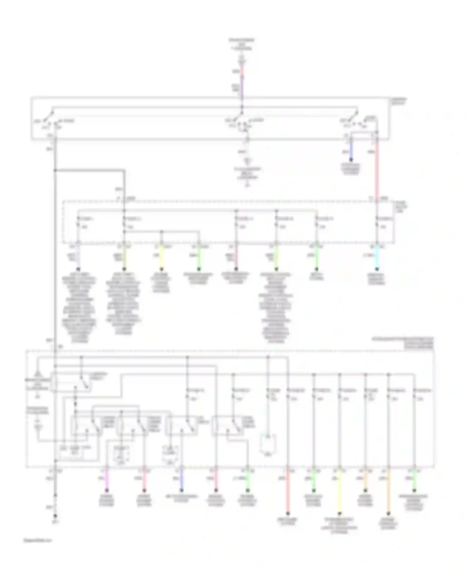 FX45 Infiniti I facelift (2005-2009): Power distribution circuit (2 of 3)