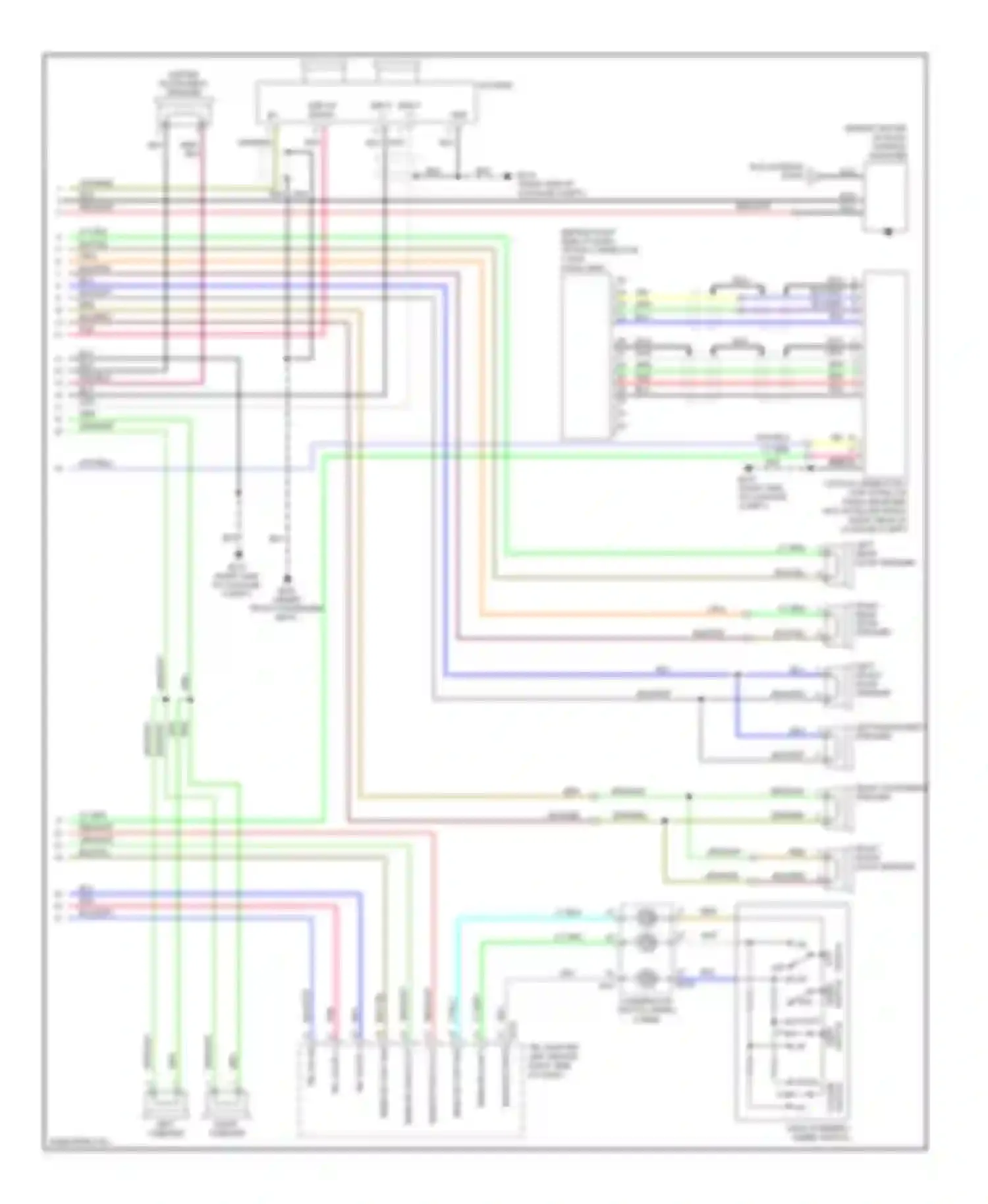 FX45 Infiniti I facelift (2005-2009): Radio circuit, with navigation (3 of 3)