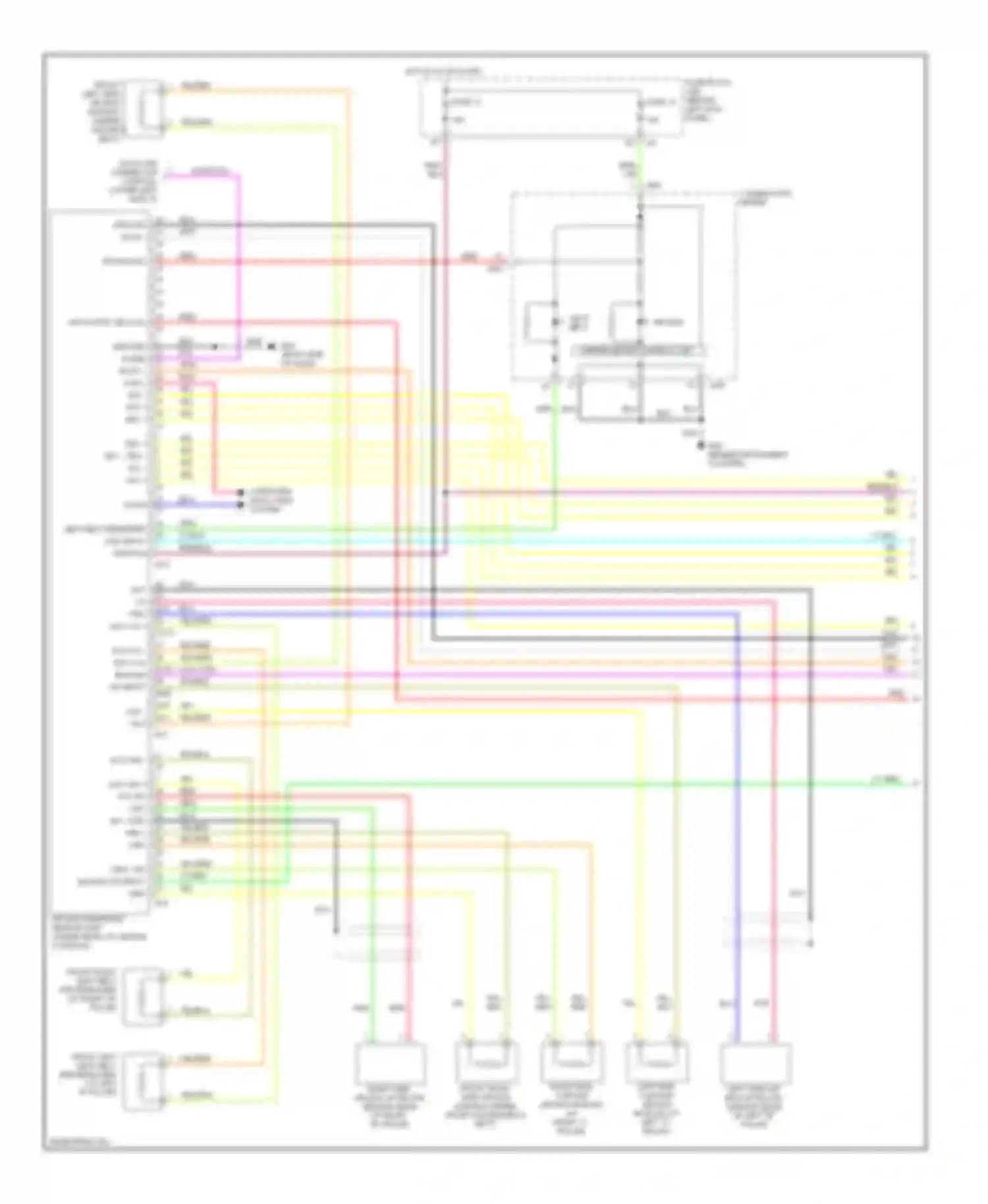FX45 Infiniti I facelift (2005-2009): Supplemental restraints circuit (1 of 2)