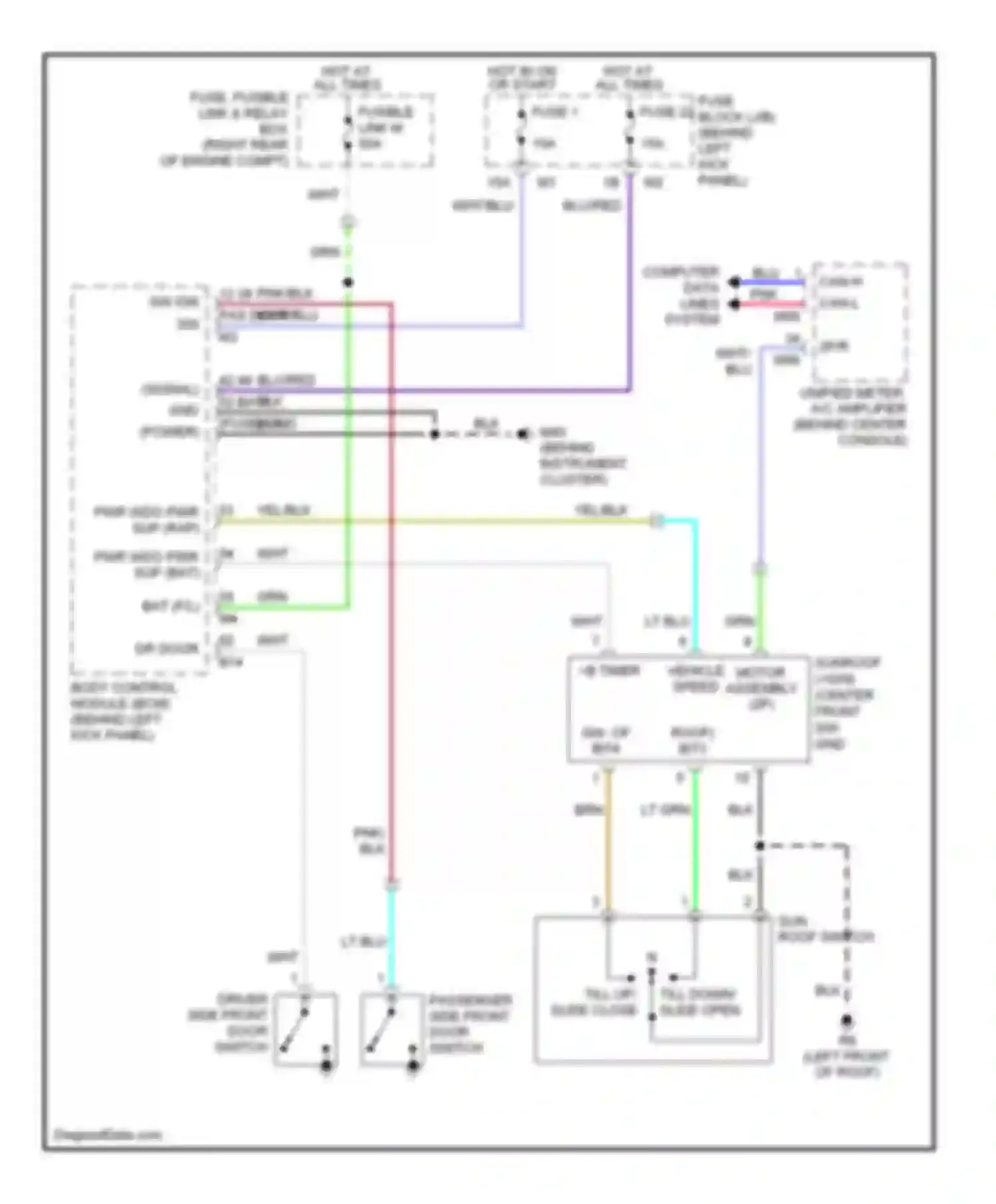 Wiring diagram hot at all times for Infiniti FX45 I facelift (2005-2009) (36 of 49)