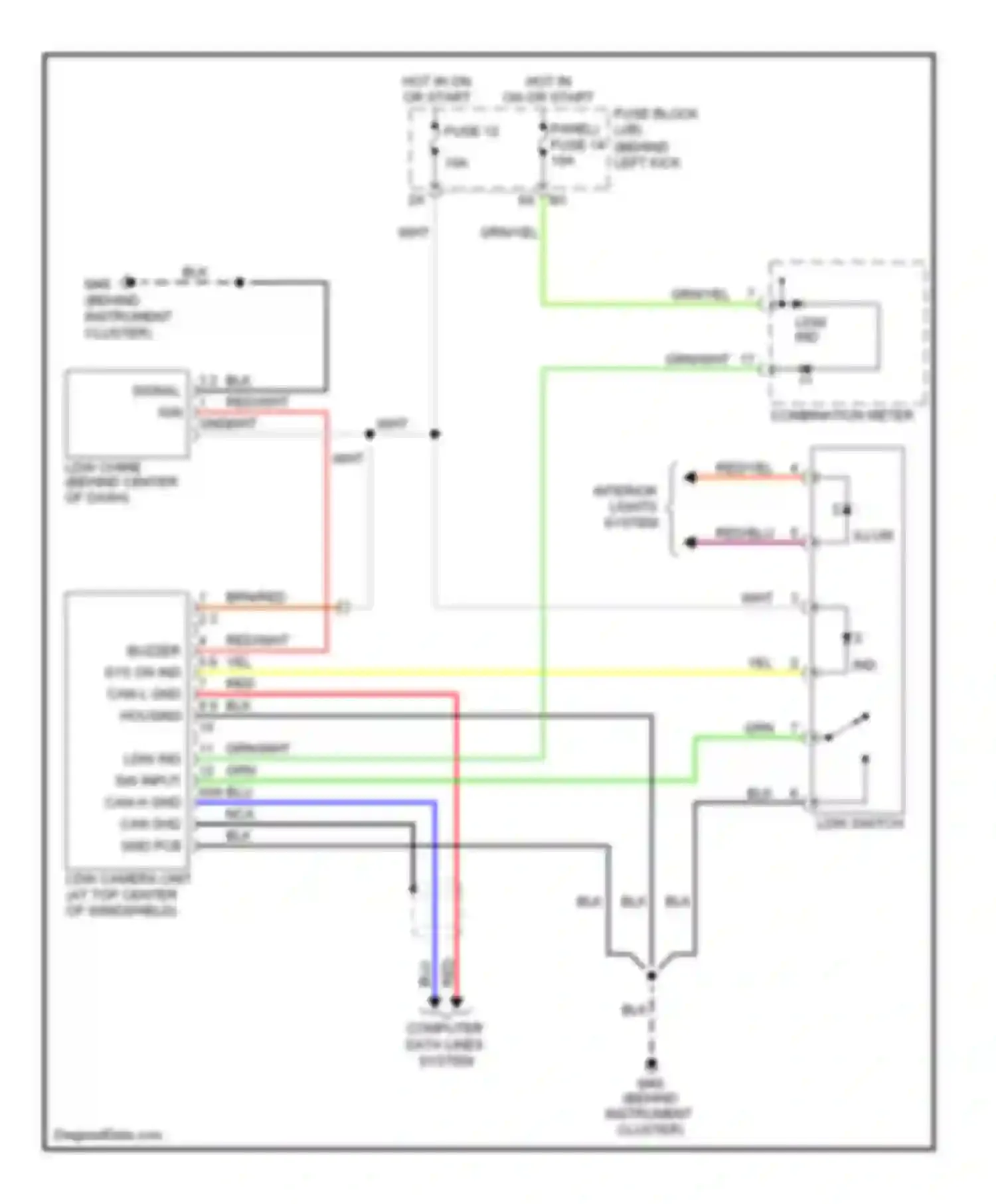 Wiring diagram hot in on or start for Infiniti FX45 I facelift (2005-2009) (45 of 47)