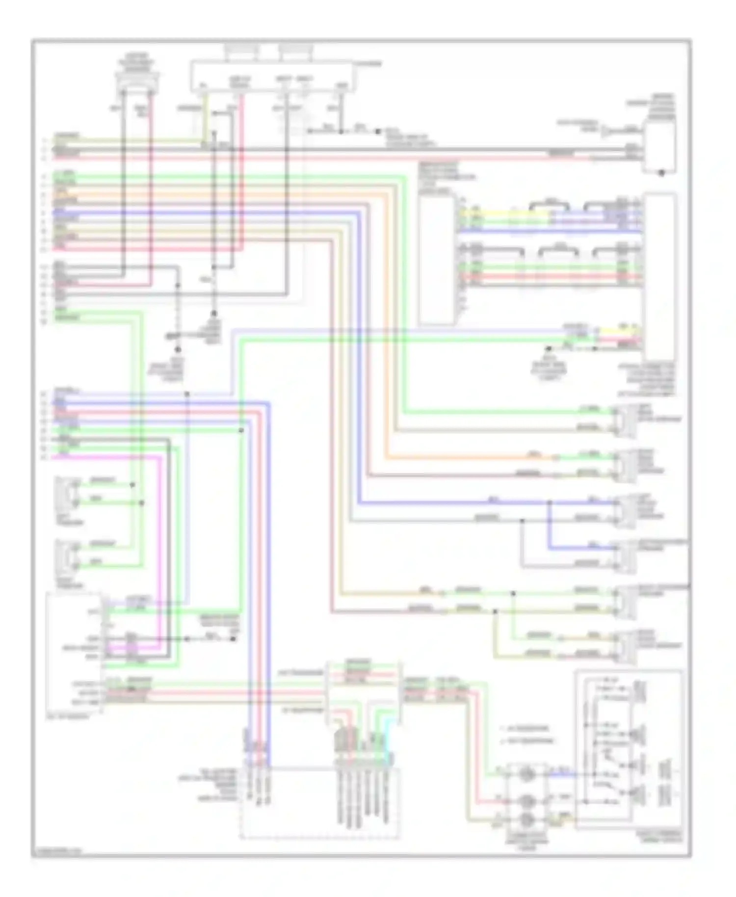 Wiring diagram left tweeter for Infiniti FX45 I facelift (2005-2009) (2 of 2)