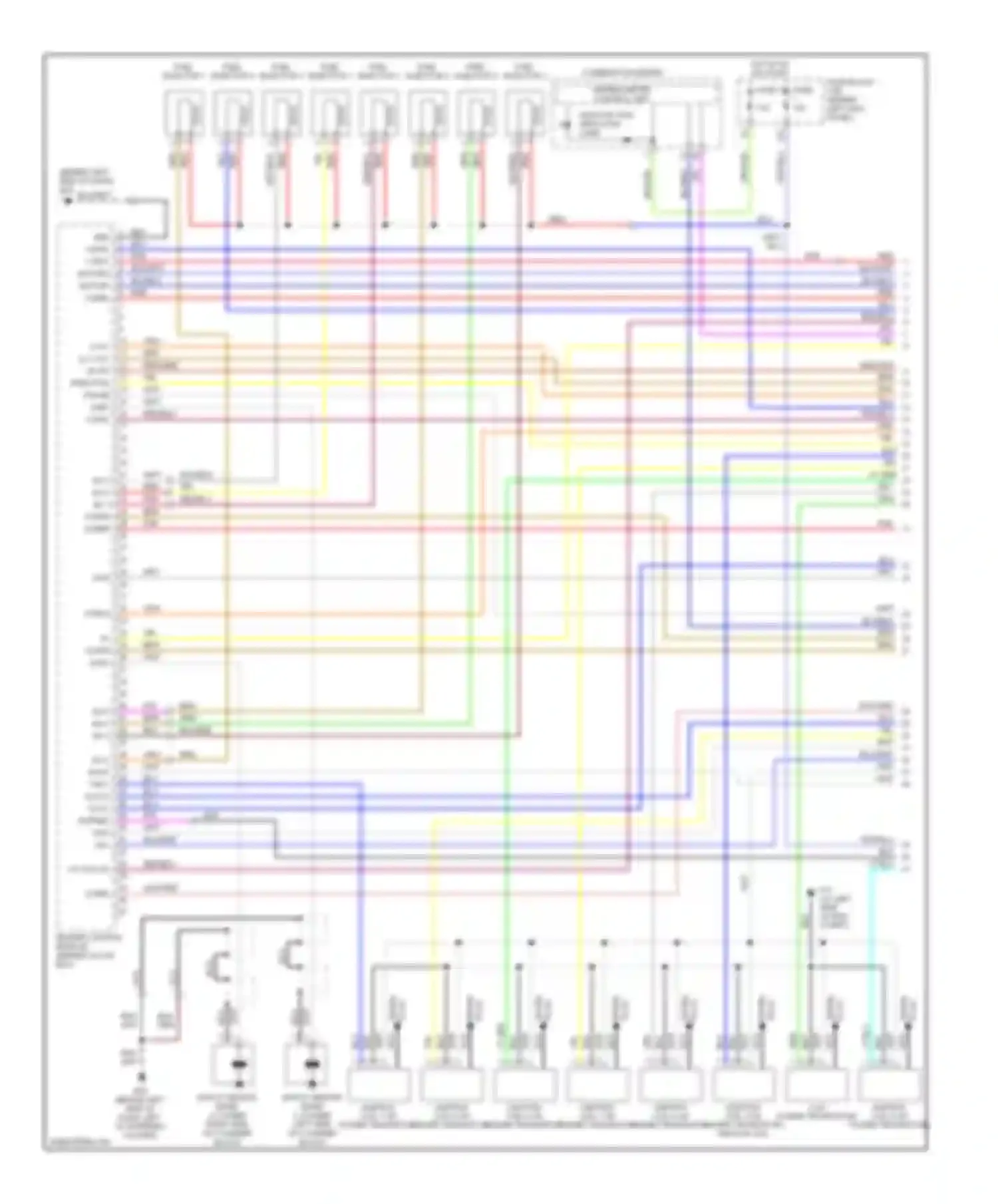 FX45 Infiniti I (2002-2006): Wiring diagram engine performance 4.5l, early production (1 of 4)