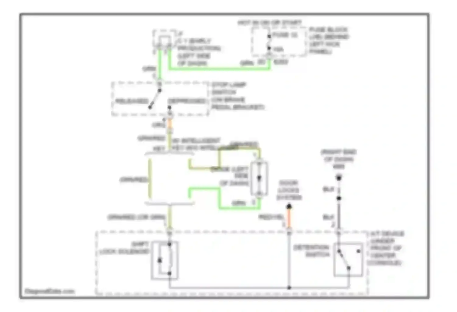 Wiring diagram w/ intelligent key w/o intelligent key for Infiniti FX45 I (2002-2006) (2 of 2)