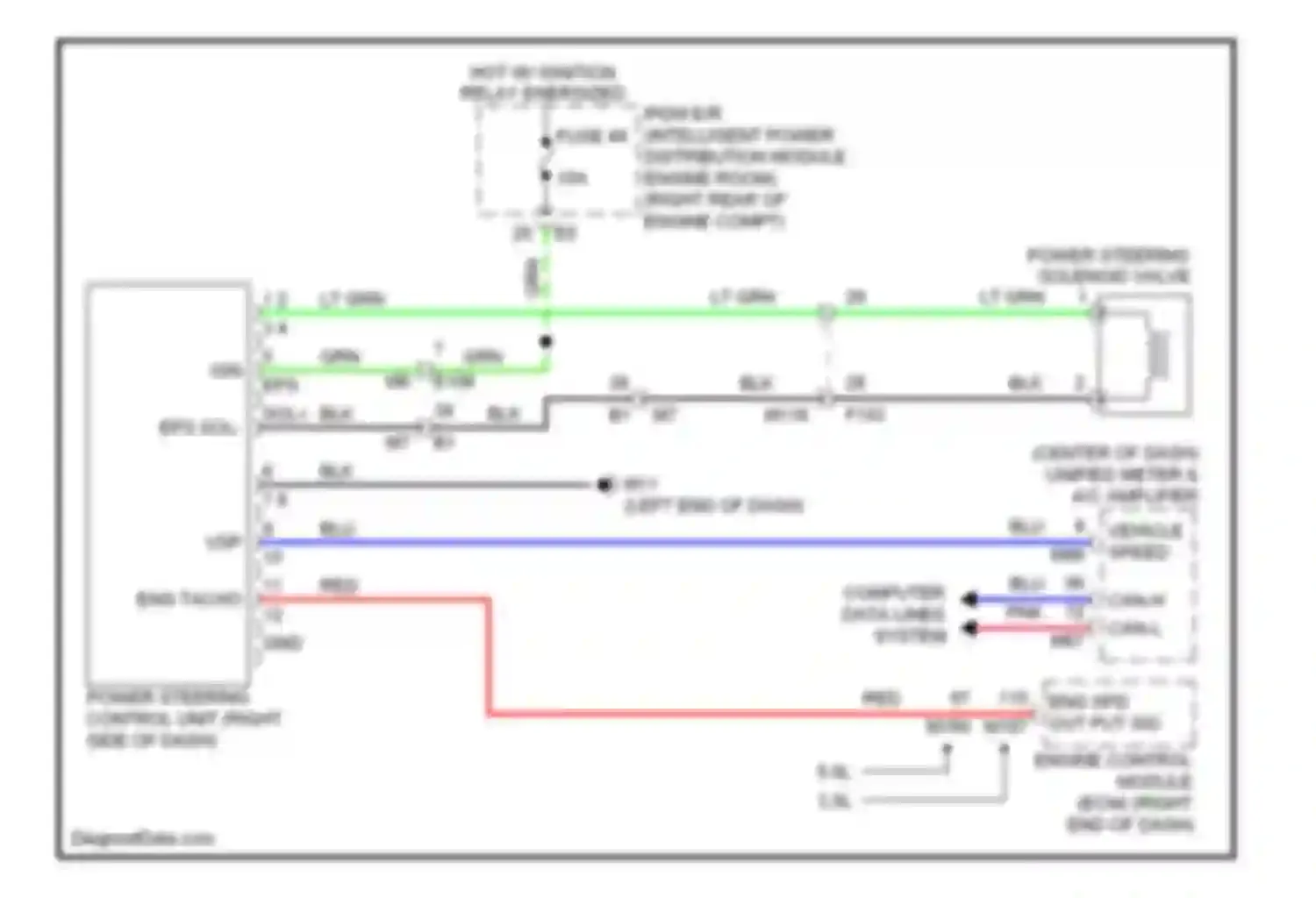 FX50 Infiniti II facelift (2011-2013): Electronic power steering circuit, without ras