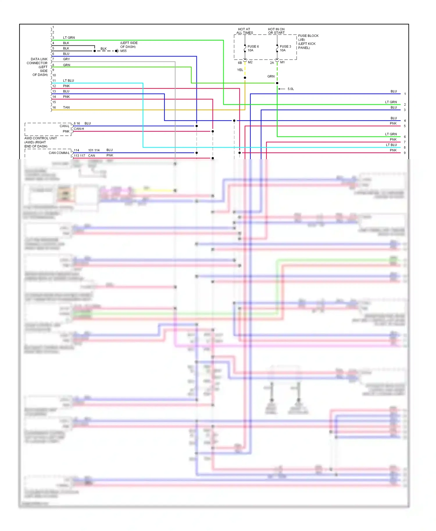 Infiniti FX50 II facelift (2011-2013) ecm (engine control module) wiring diagram  (3 of 7)