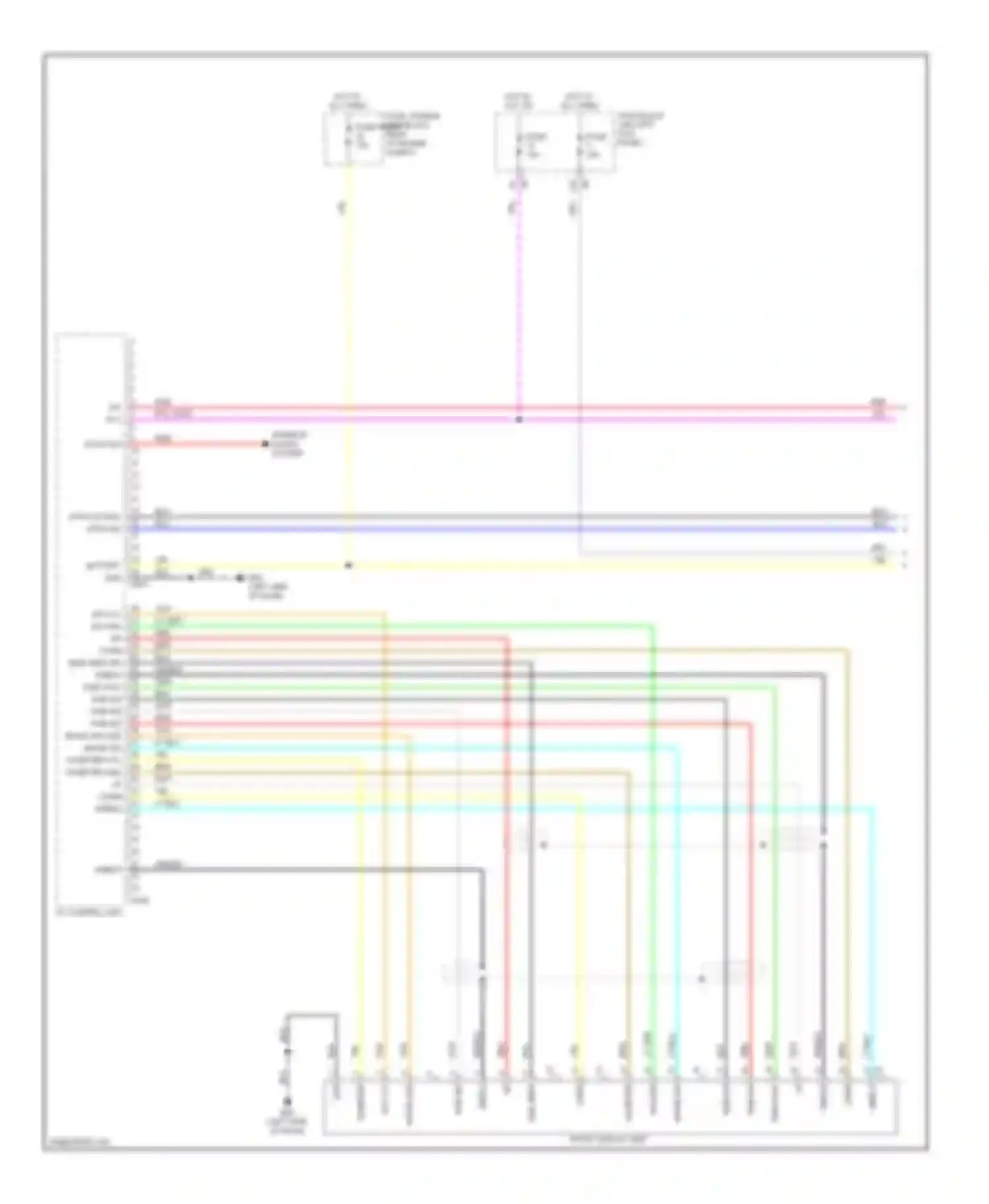 Wiring diagram front display unit for Infiniti FX50 II facelift (2011-2013) (3 of 5)