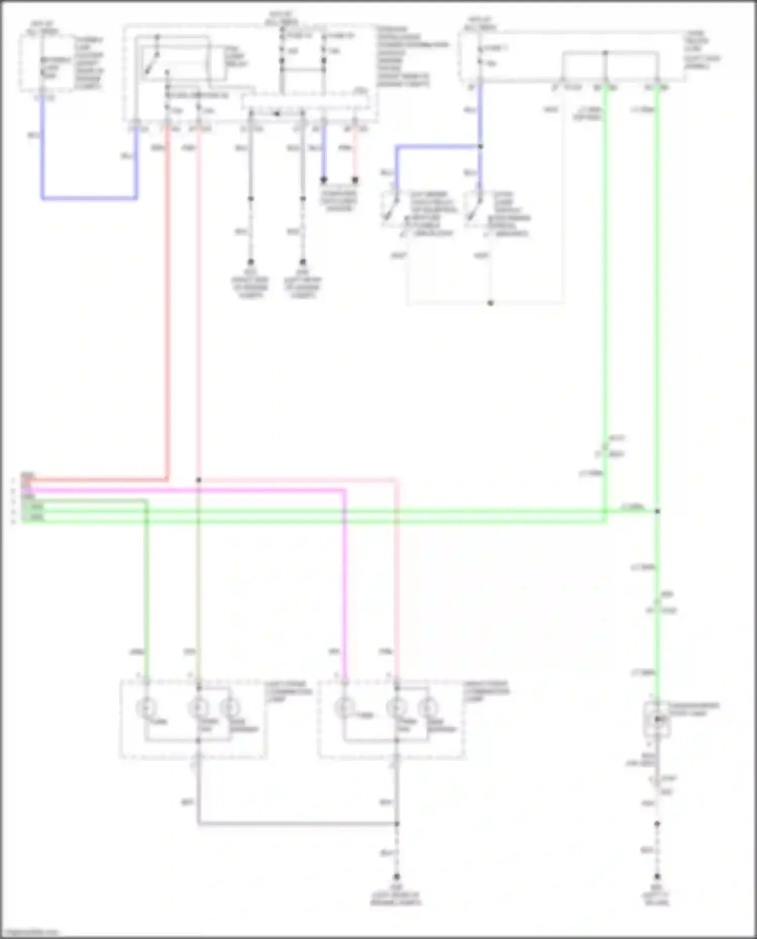 FX50 Infiniti II facelift (2011-2013): Exterior lamps circuit (2 of 2)