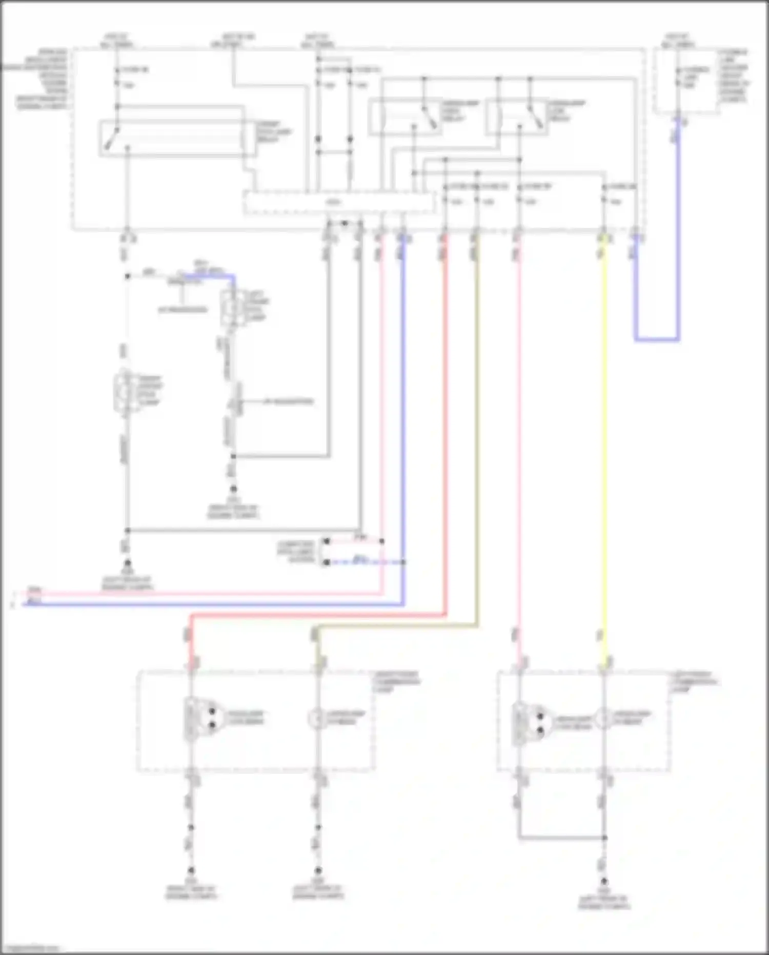 FX50 Infiniti II facelift (2011-2013): Headlamps circuit (2 of 2)