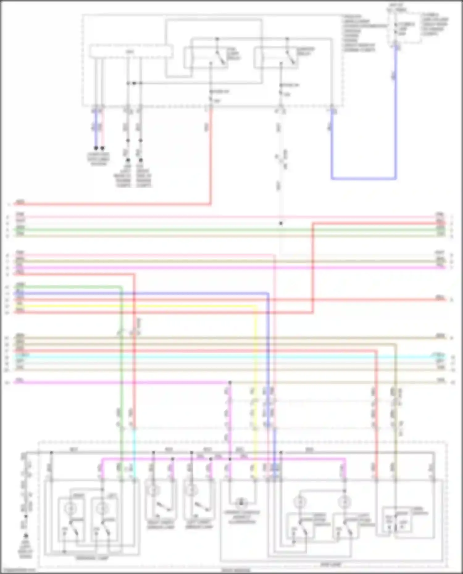 FX50 Infiniti II facelift (2011-2013): Courtesy lamps circuit (2 of 3)