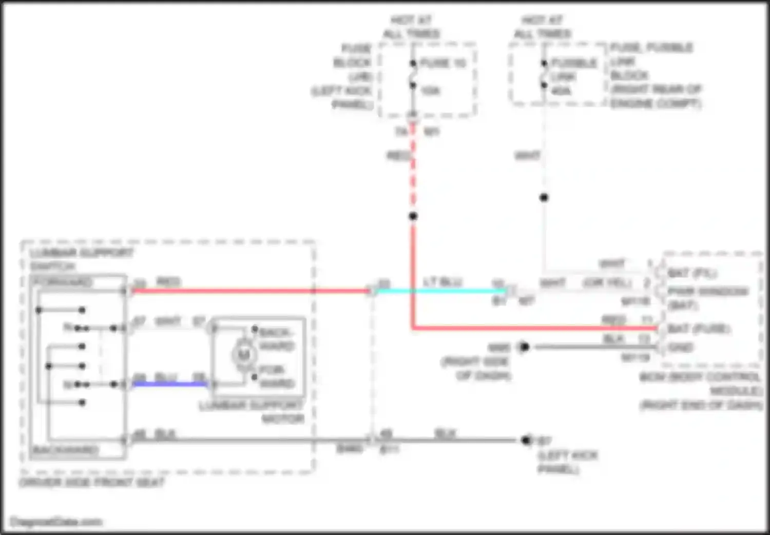 FX50 Infiniti II facelift (2011-2013): Lumbar circuit