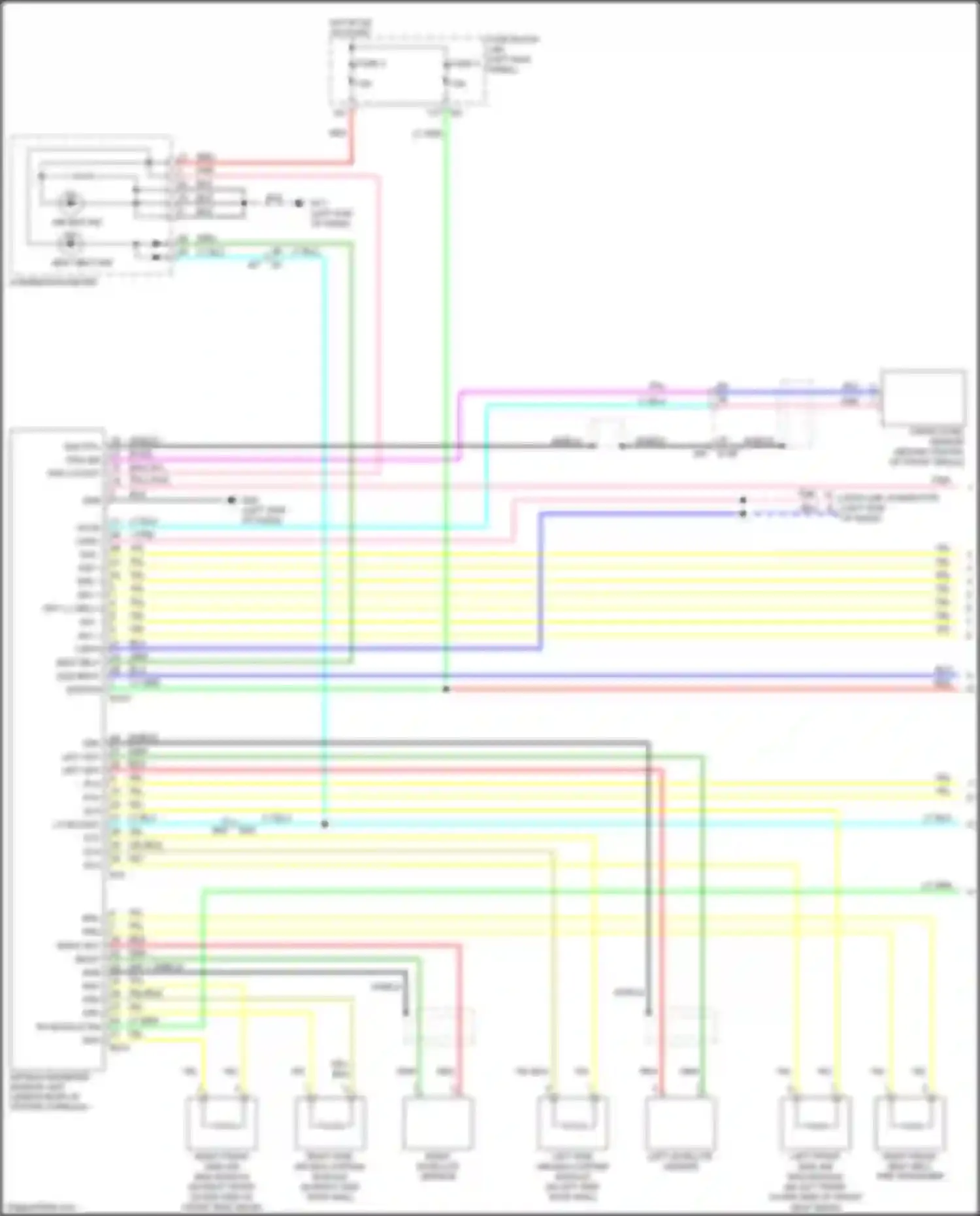 FX50 Infiniti II facelift (2011-2013): Supplemental restraints circuit (1 of 2)