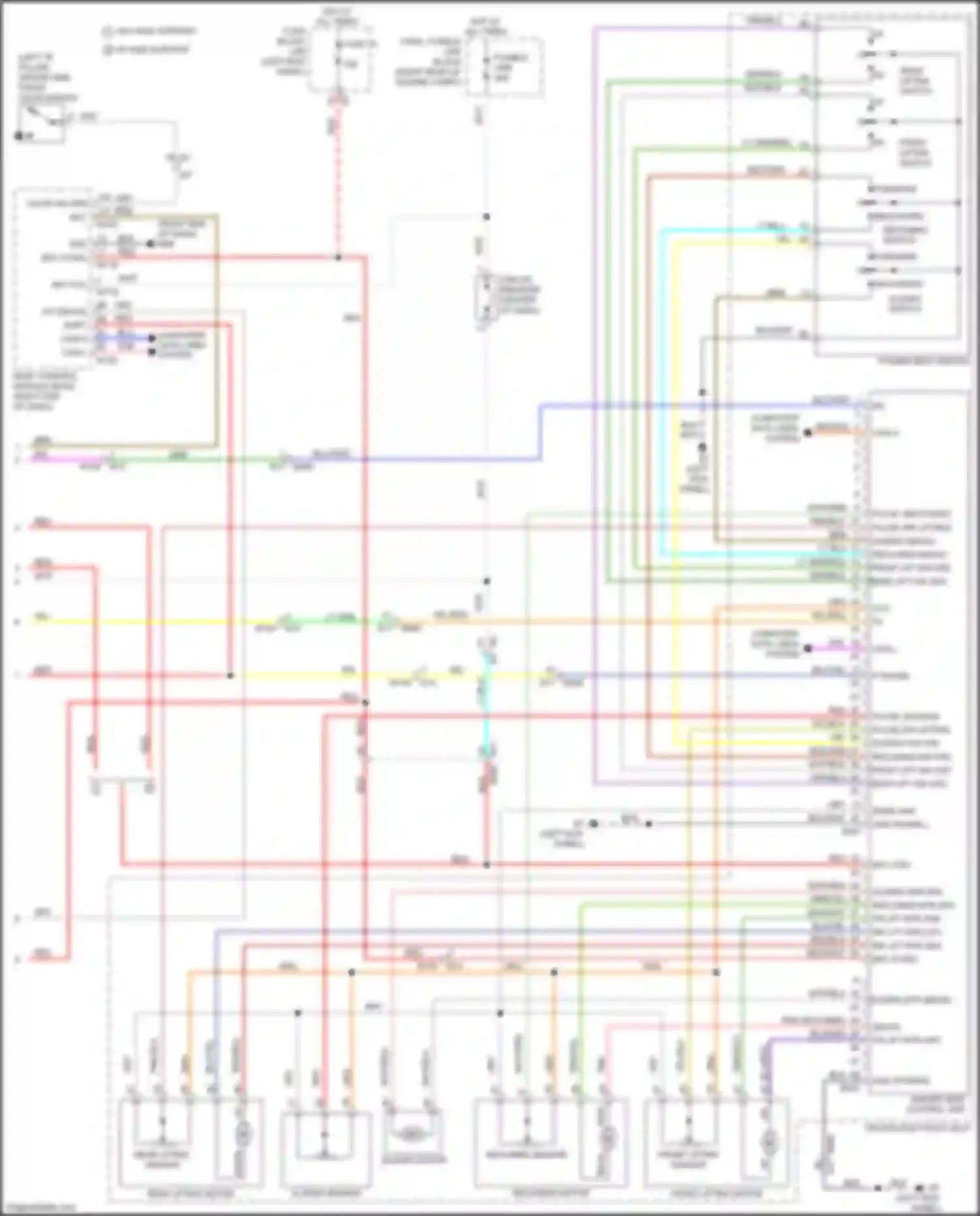 Wiring diagram 96 99 91 90 a/t device shift p can-h can-l for Infiniti FX50 II facelift (2011-2013) (1 of 1)
