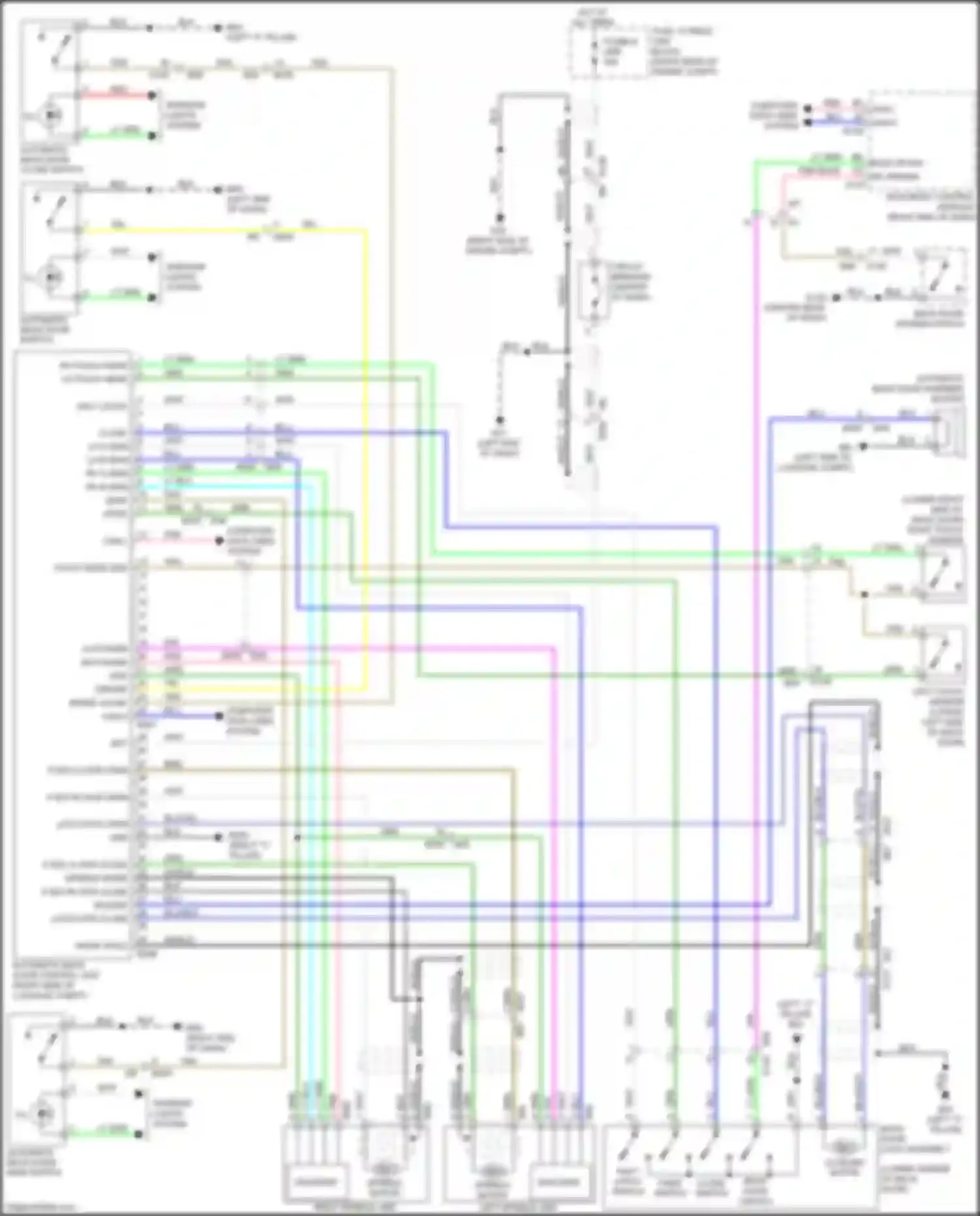 Wiring diagram automatic back door main switch for Infiniti FX50 II facelift (2011-2013) (1 of 1)