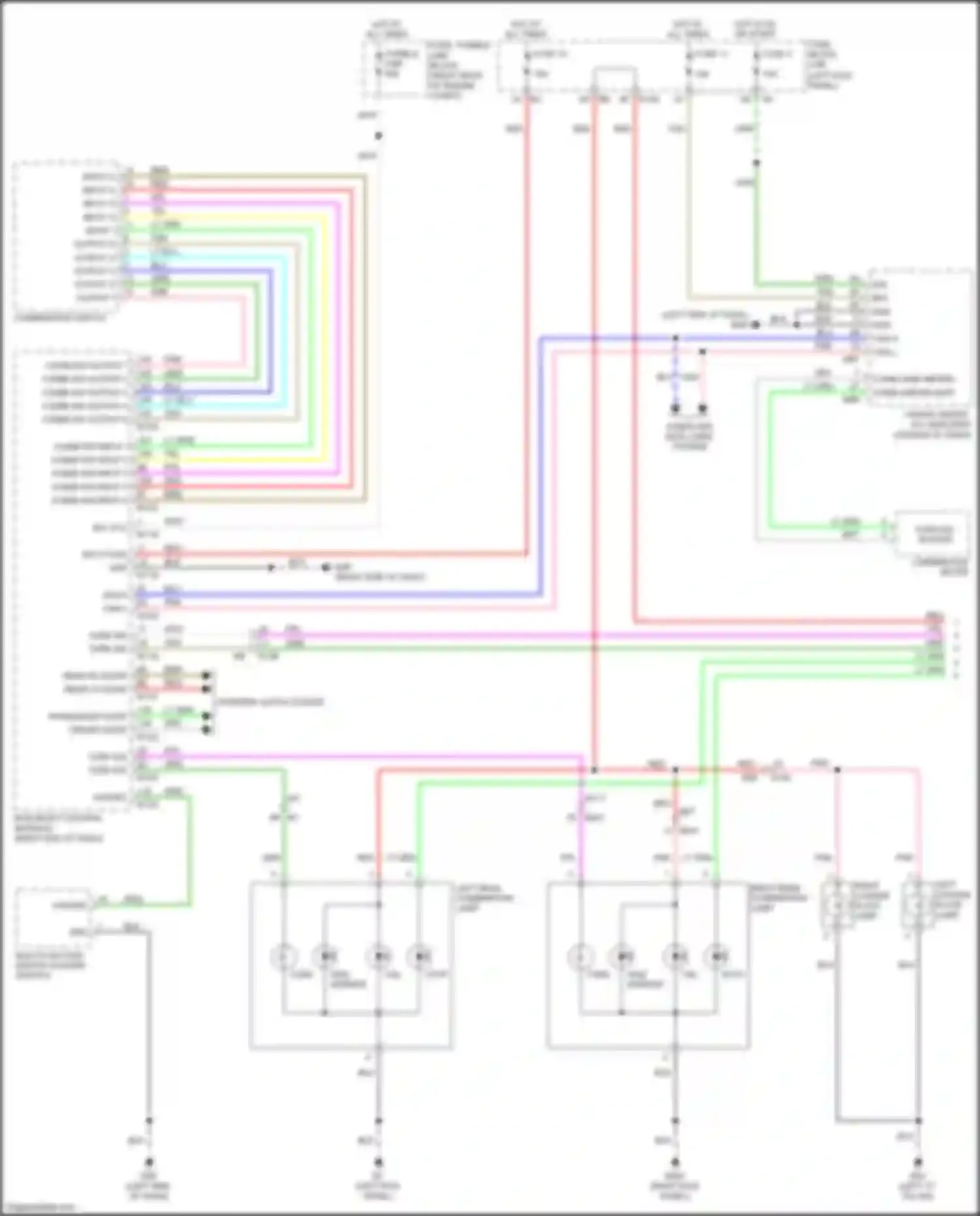 Wiring diagram combi sw input 1 for Infiniti FX50 II facelift (2011-2013) (2 of 3)