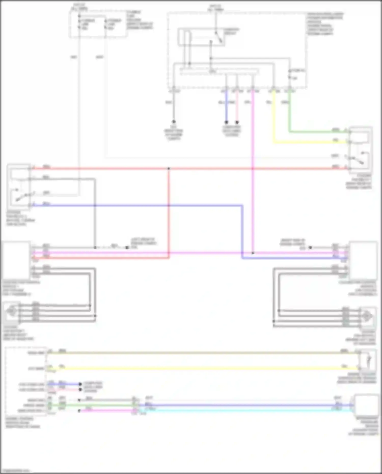 Wiring diagram cooling fan relay 2 for Infiniti FX50 II facelift (2011-2013) (2 of 2)