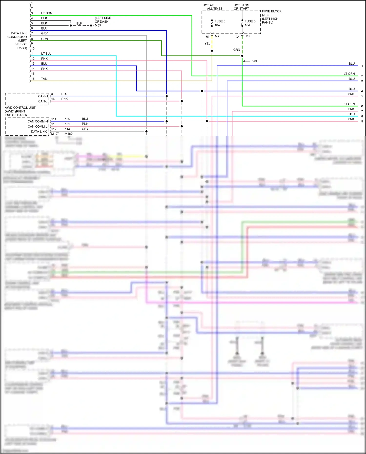 Infiniti FX50 II facelift (2011-2013) ecm (engine control module) wiring diagram  (2 of 7)