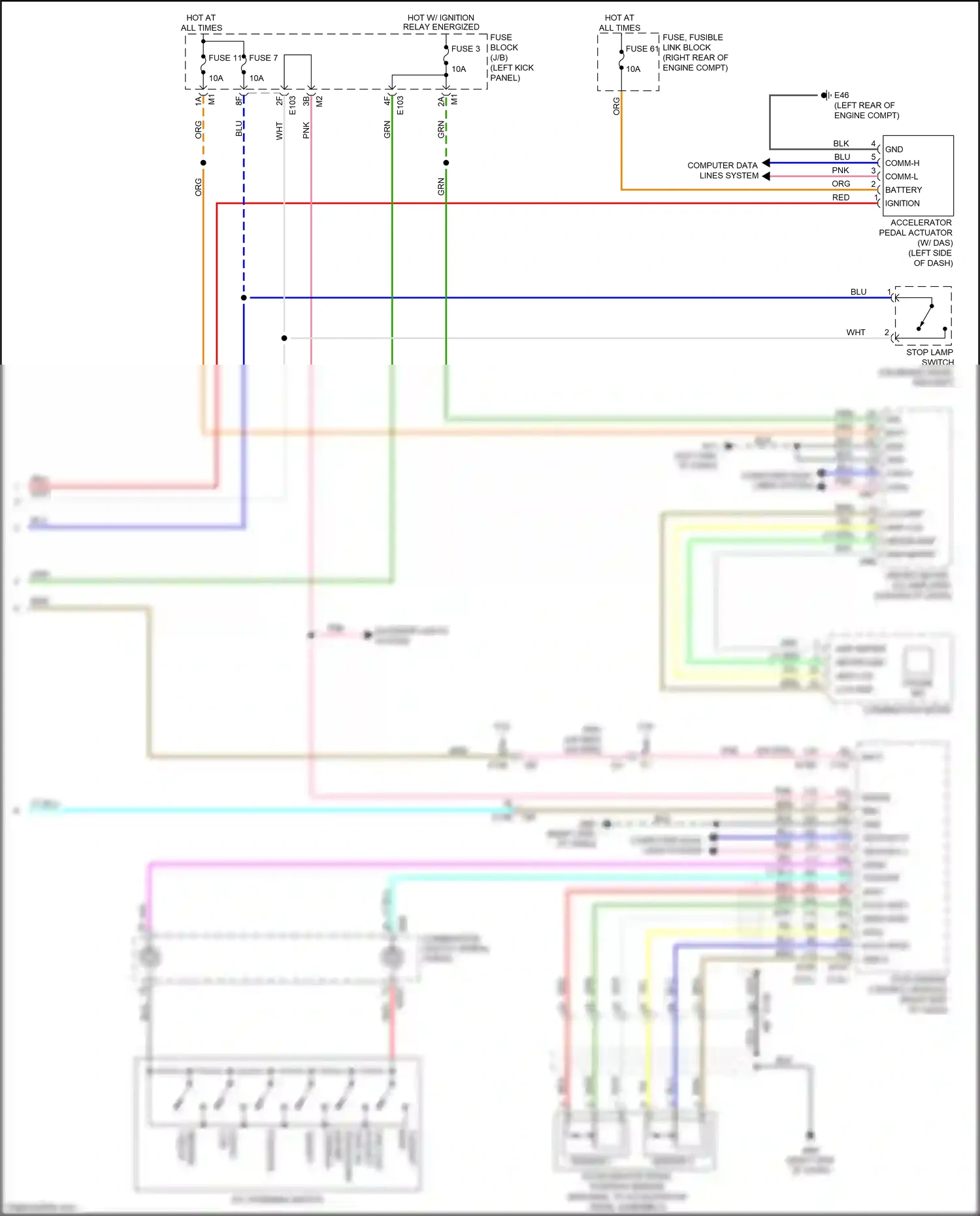 Infiniti FX50 II facelift (2011-2013) ecm (engine control module) wiring diagram  (7 of 7)