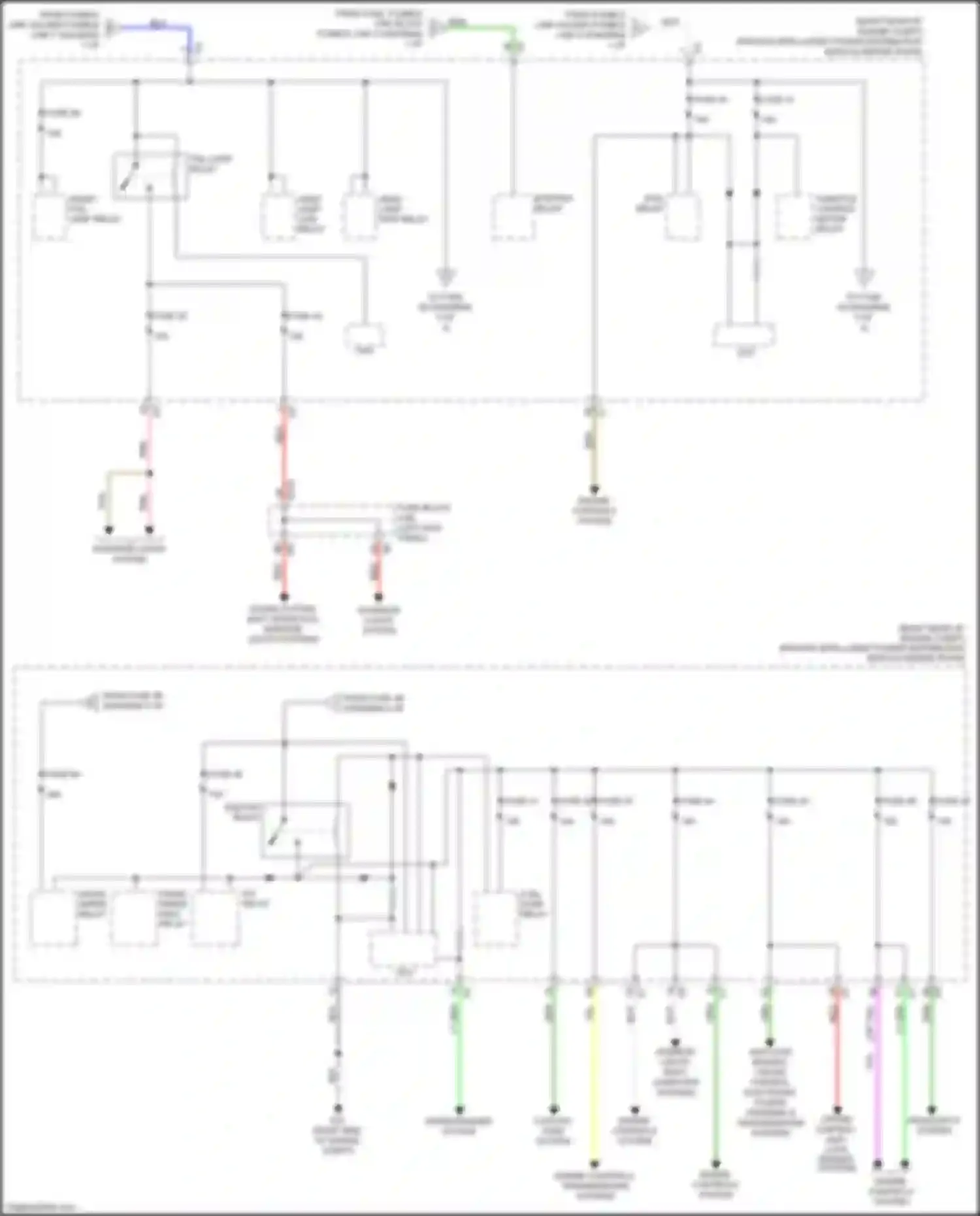 Wiring diagram ecm relay for Infiniti FX50 II facelift (2011-2013) (2 of 3)