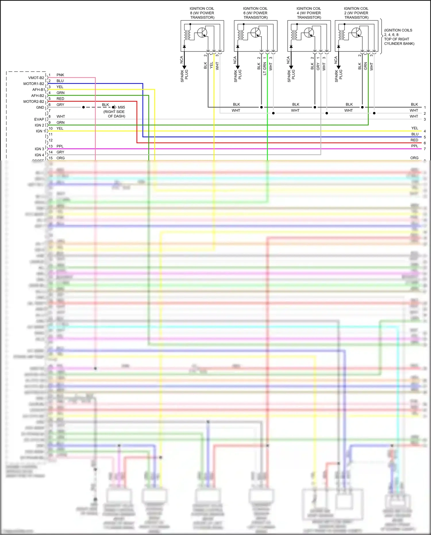 Infiniti FX50 II facelift (2011-2013) engine control module (ecm) wiring diagram  (4 of 4)