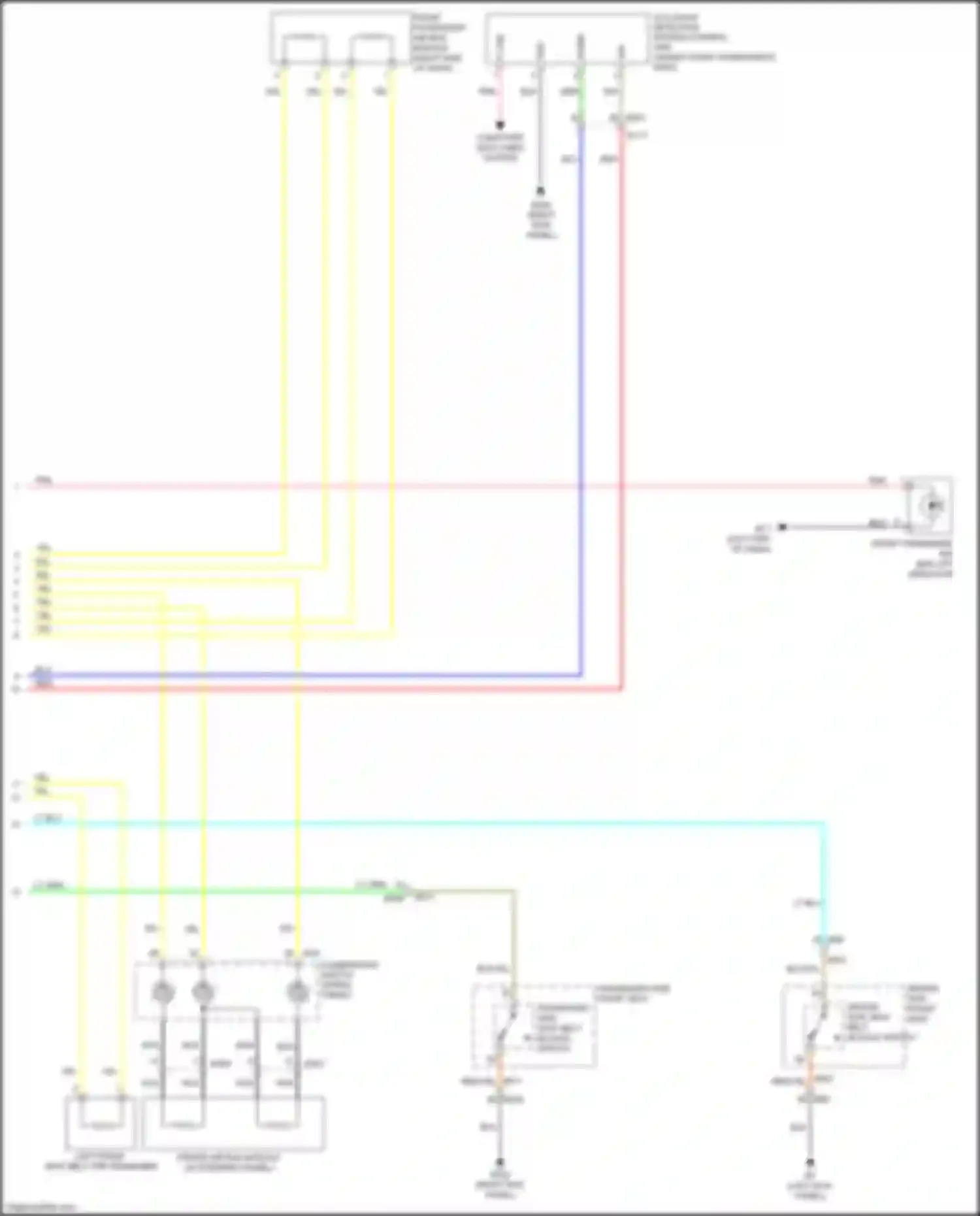 Wiring diagram front passenger air bag module for Infiniti FX50 II facelift (2011-2013) (1 of 1)