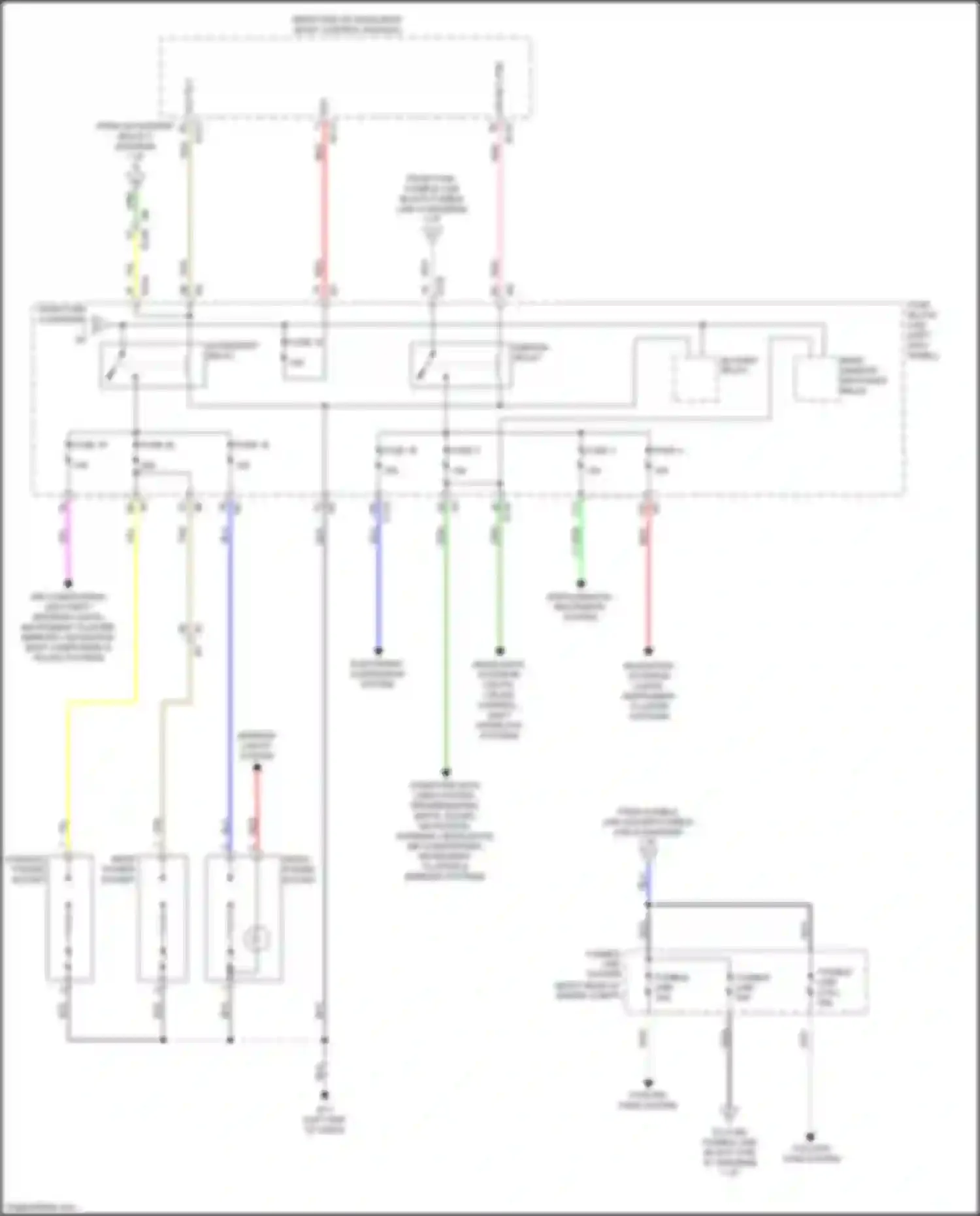 Wiring diagram front power socket for Infiniti FX50 II facelift (2011-2013) (1 of 1)