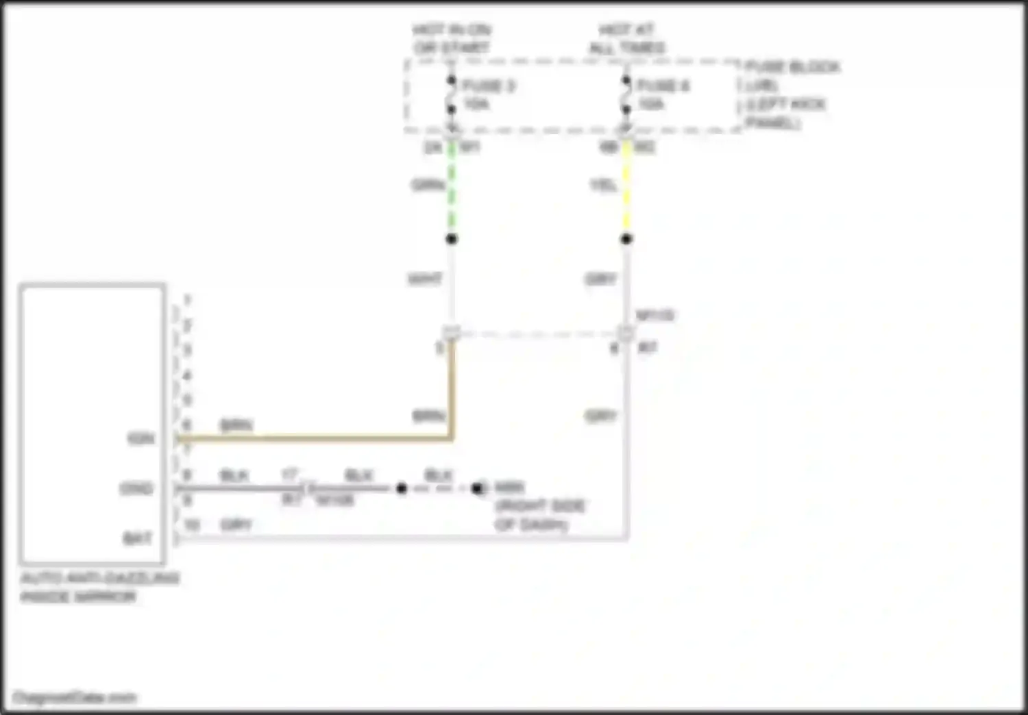 Wiring diagram fuse 3 for Infiniti FX50 II facelift (2011-2013) (13 of 33)