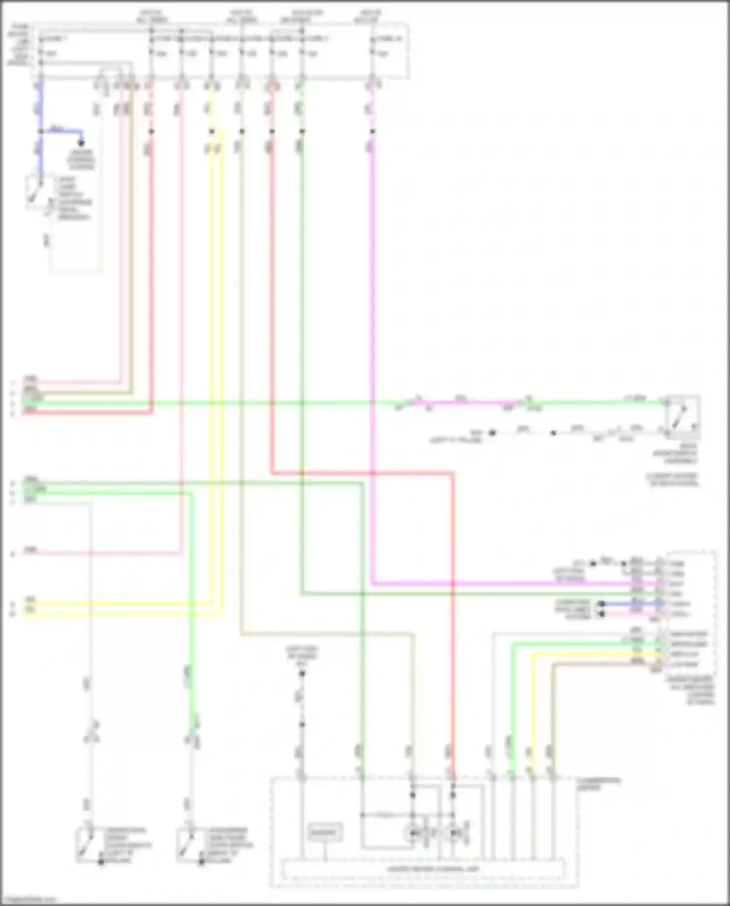 Wiring diagram fuse 4 fuse 3 for Infiniti FX50 II facelift (2011-2013) (1 of 2)