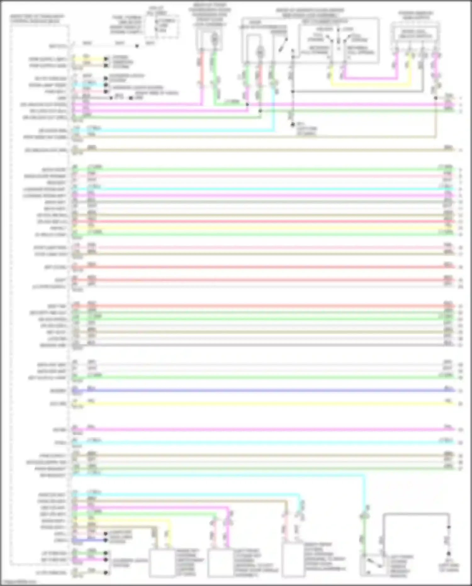 Wiring diagram fuse, fusible link block for Infiniti FX50 II facelift (2011-2013) (7 of 34)