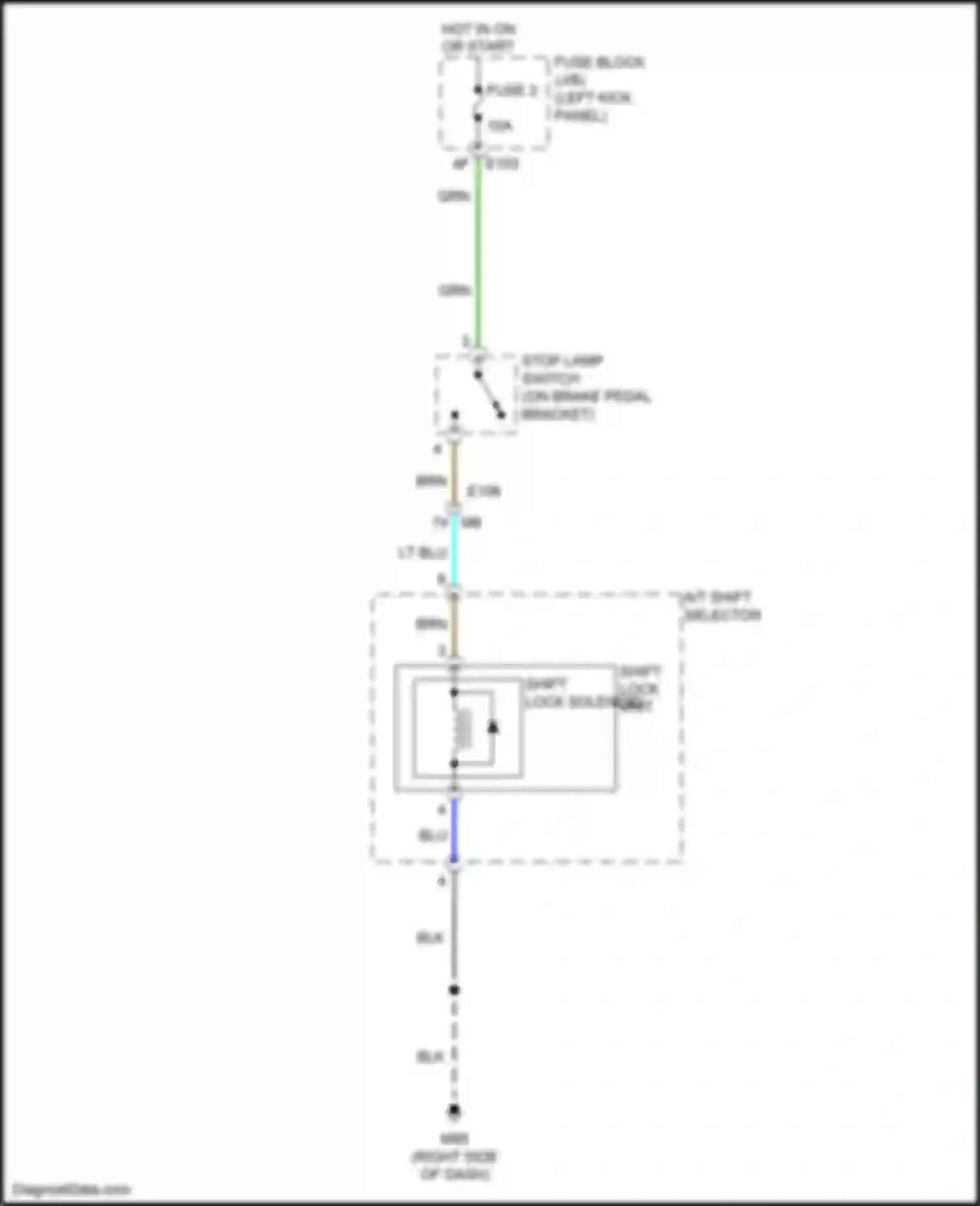 Wiring diagram hot in on or start for Infiniti FX50 II facelift (2011-2013) (9 of 39)