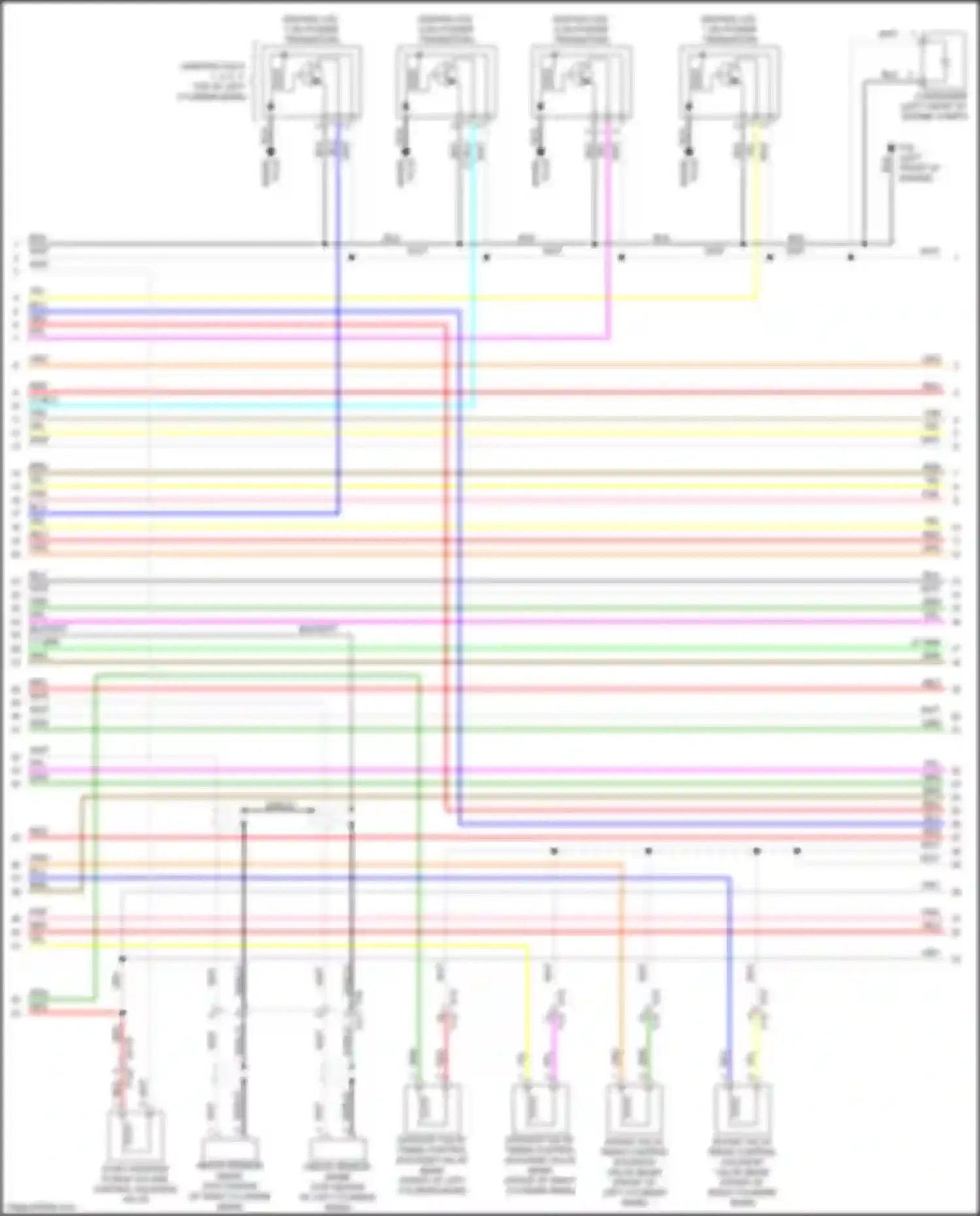 Wiring diagram knock sensor bank 2 for Infiniti FX50 II facelift (2011-2013) (1 of 1)
