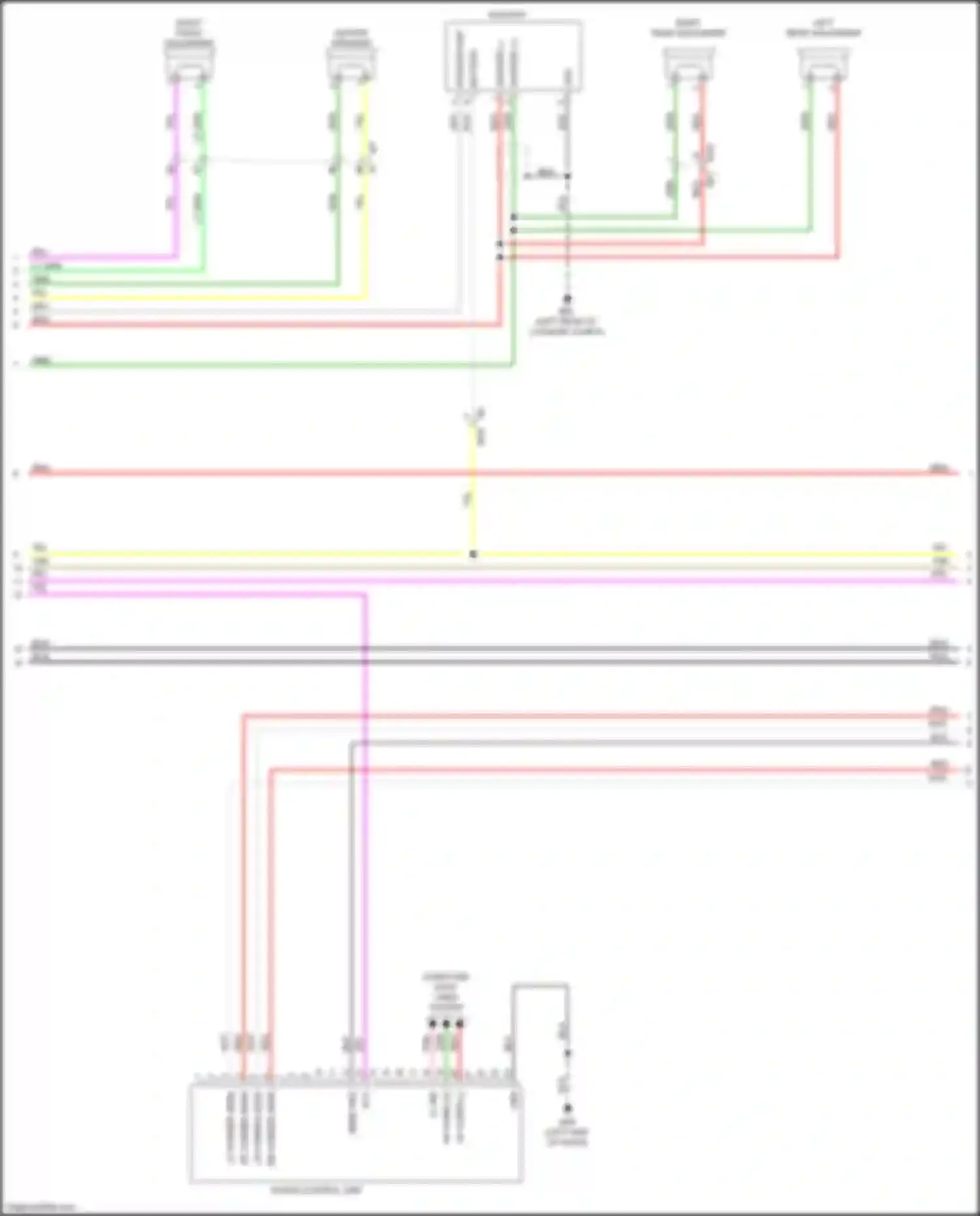 Wiring diagram left rear squawker for Infiniti FX50 II facelift (2011-2013) (1 of 5)