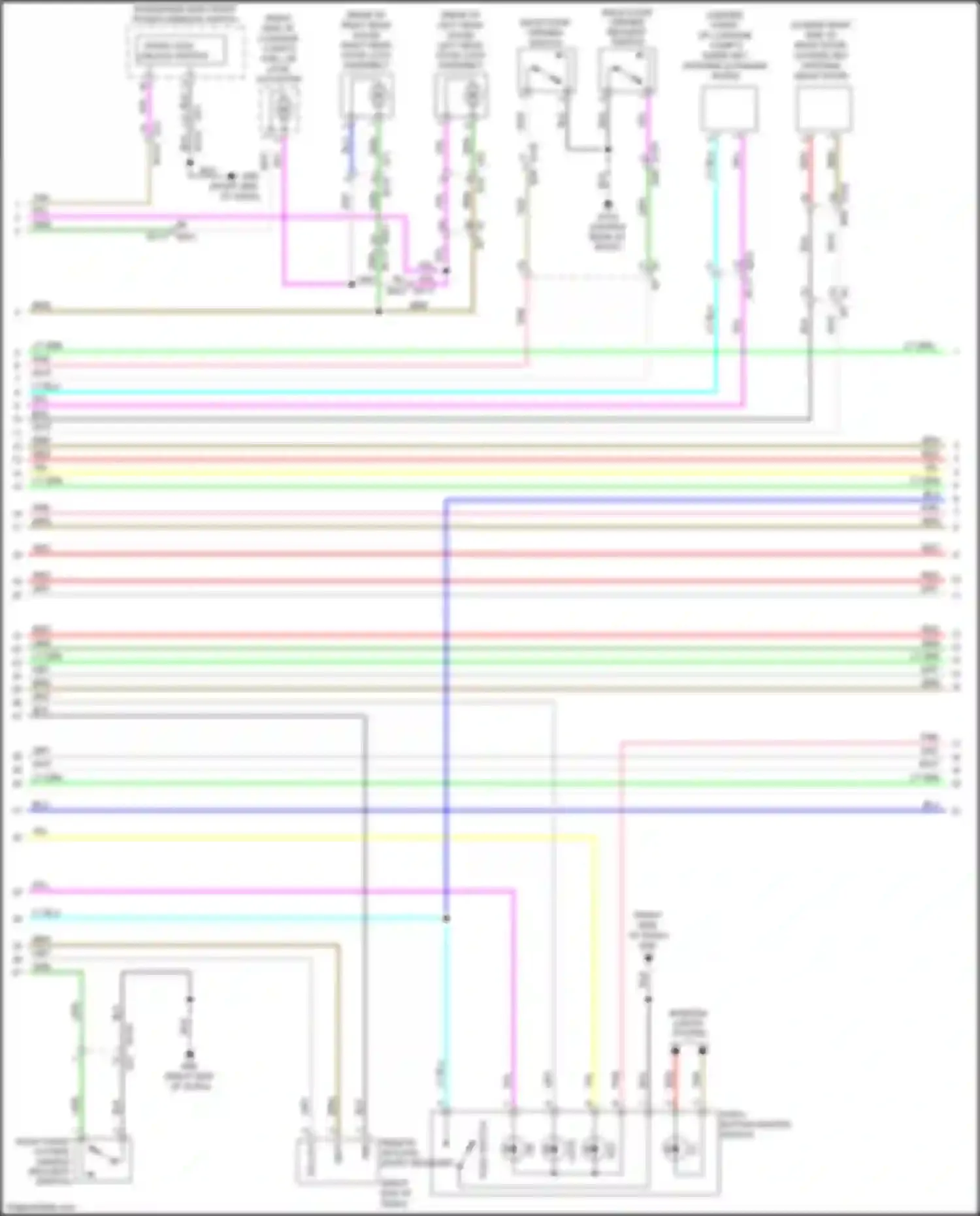 Wiring diagram push button ignition switch for Infiniti FX50 II facelift (2011-2013) (1 of 7)