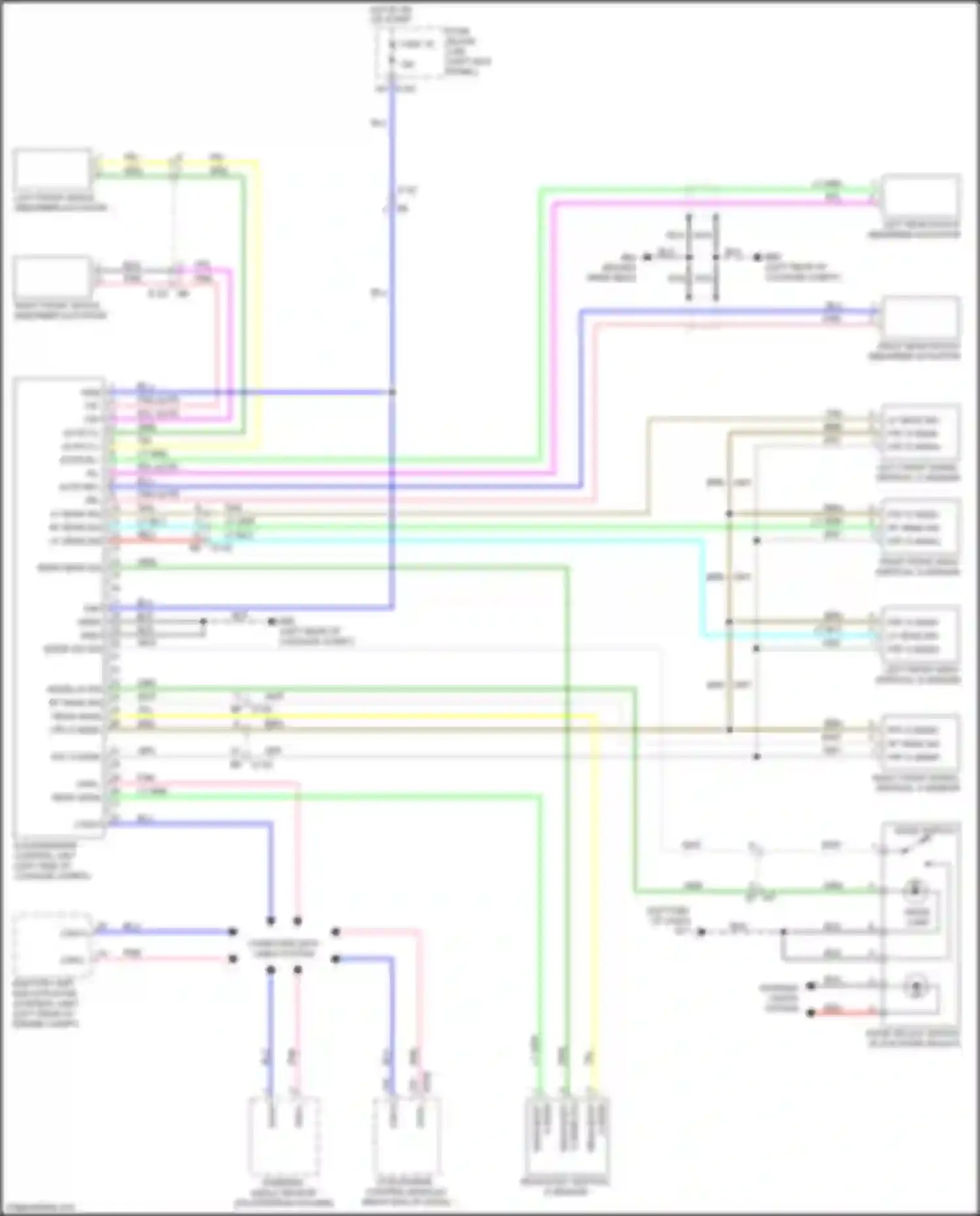 Wiring diagram rear sens sig for Infiniti FX50 II facelift (2011-2013) (1 of 1)