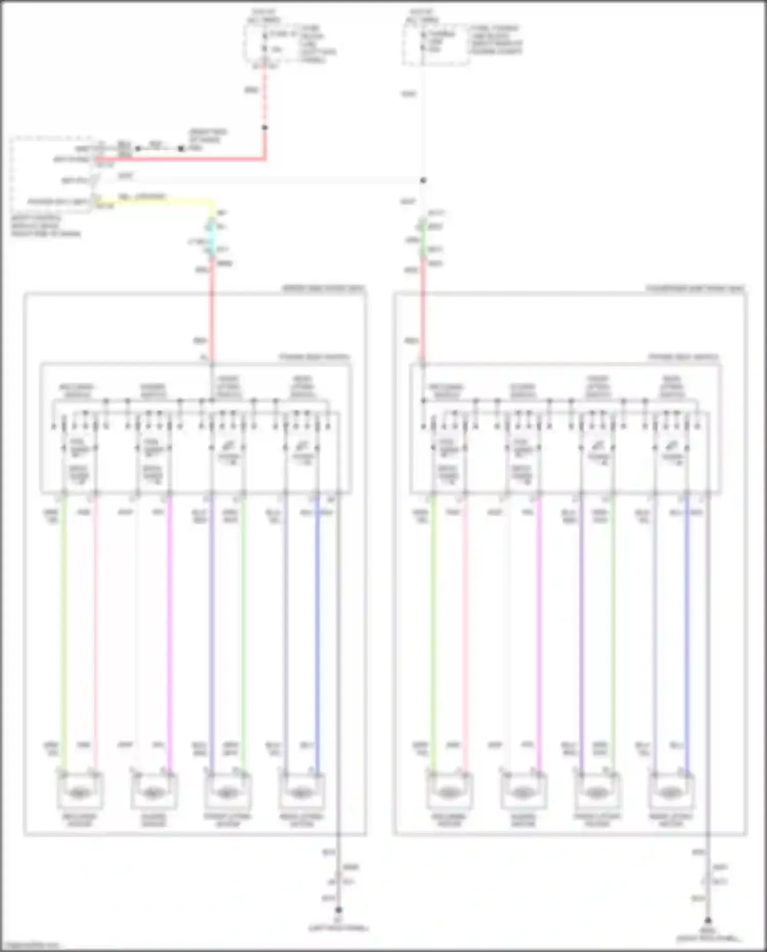Wiring diagram right end of dash) for Infiniti FX50 II facelift (2011-2013) (29 of 32)