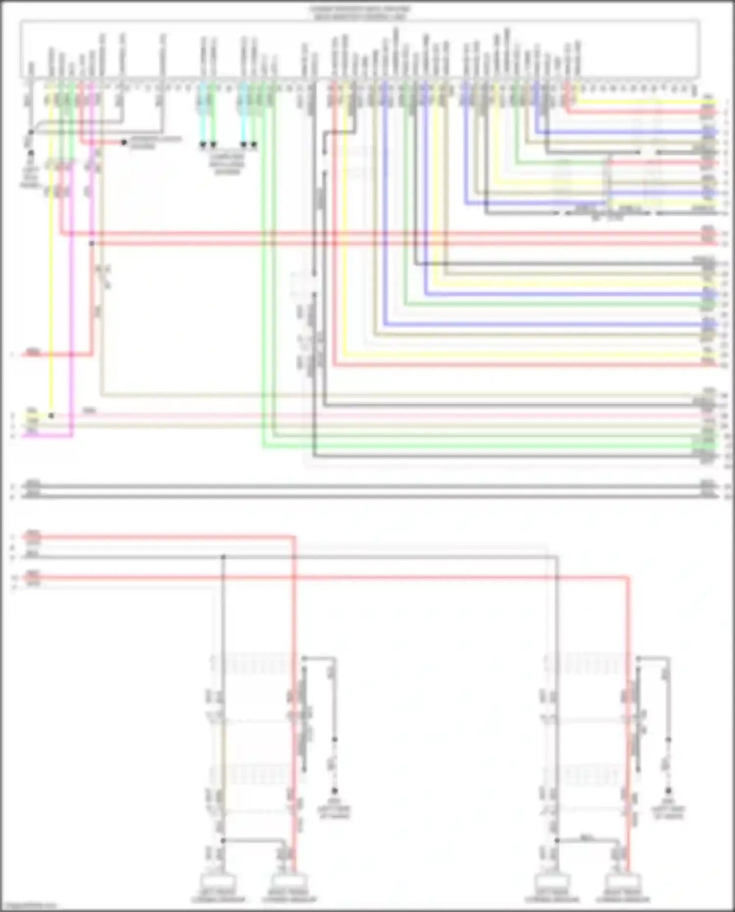 Wiring diagram right front corner sensor for Infiniti FX50 II facelift (2011-2013) (1 of 3)