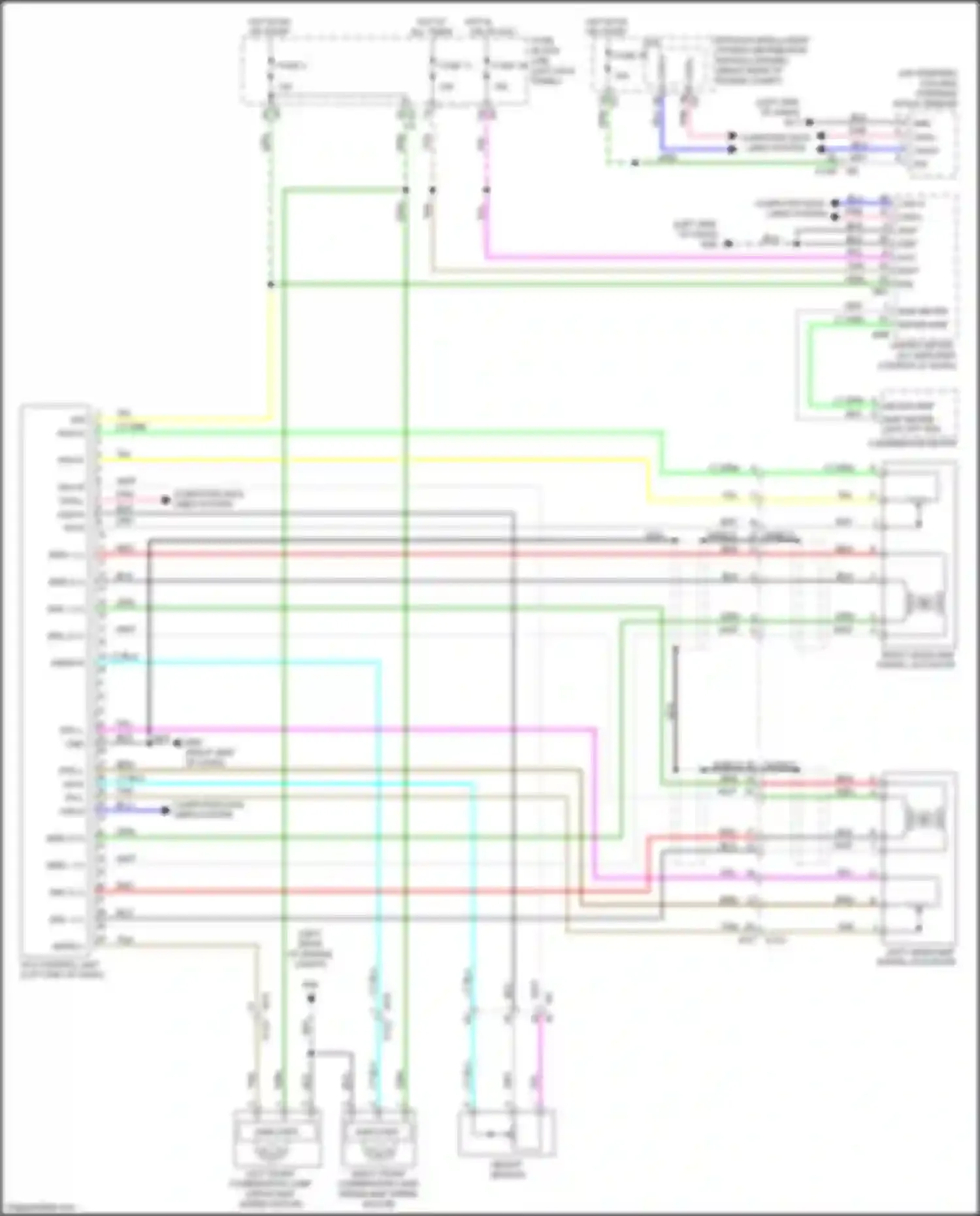 Wiring diagram right headlamp swivel actuator for Infiniti FX50 II facelift (2011-2013) (1 of 1)