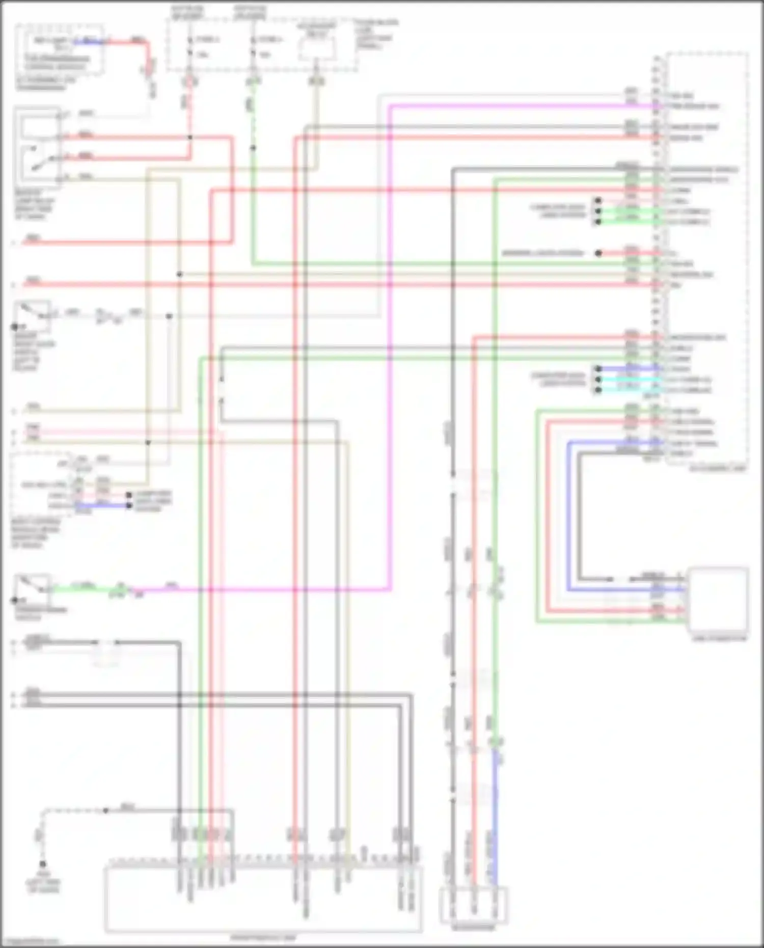 Wiring diagram shield 5 2 1 4 3 for Infiniti FX50 II facelift (2011-2013) (1 of 2)