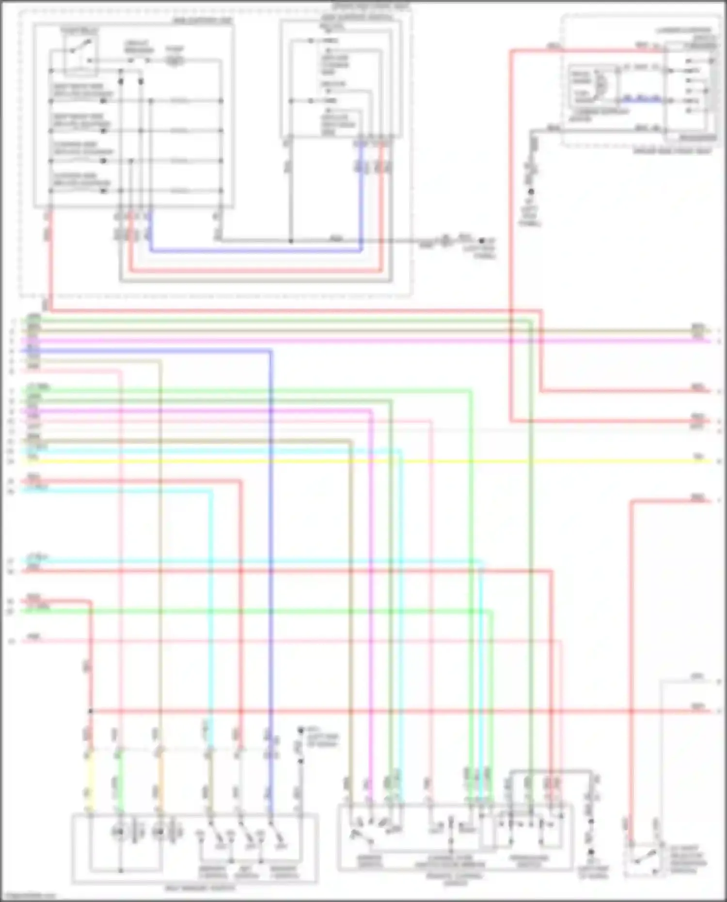 Wiring diagram side support switch inflate for Infiniti FX50 II facelift (2011-2013) (1 of 1)